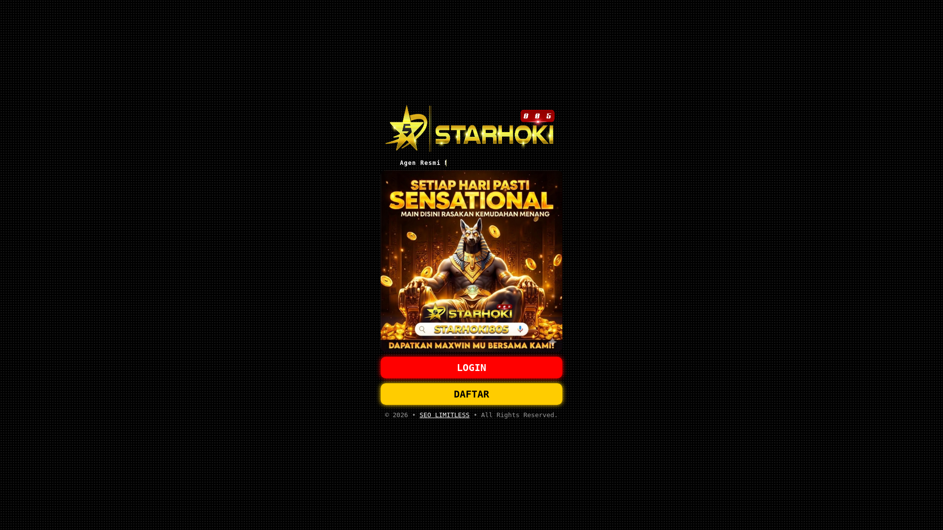 website screenshot of https://tempat-login-starhoki.pages.dev/