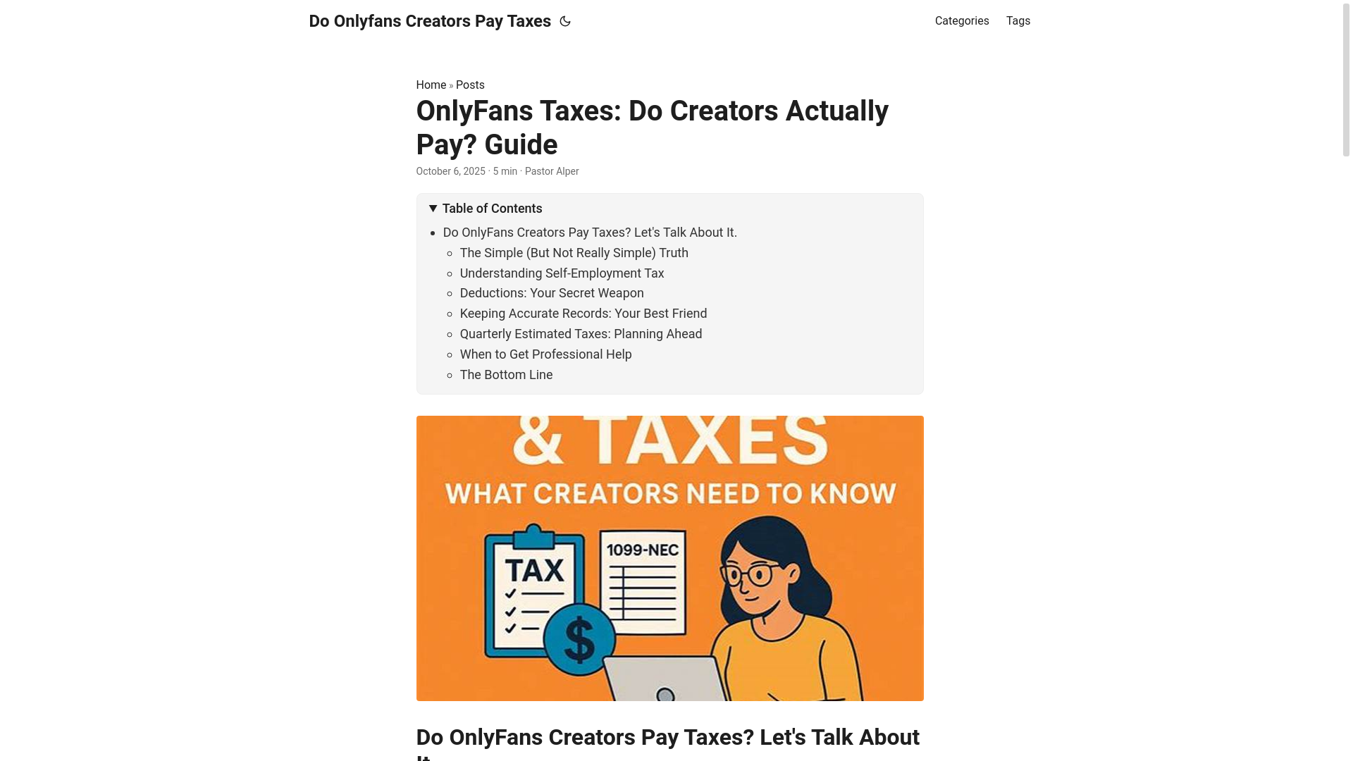website screenshot of https://do-onlyfans-creators-pay-taxes.pages.dev/