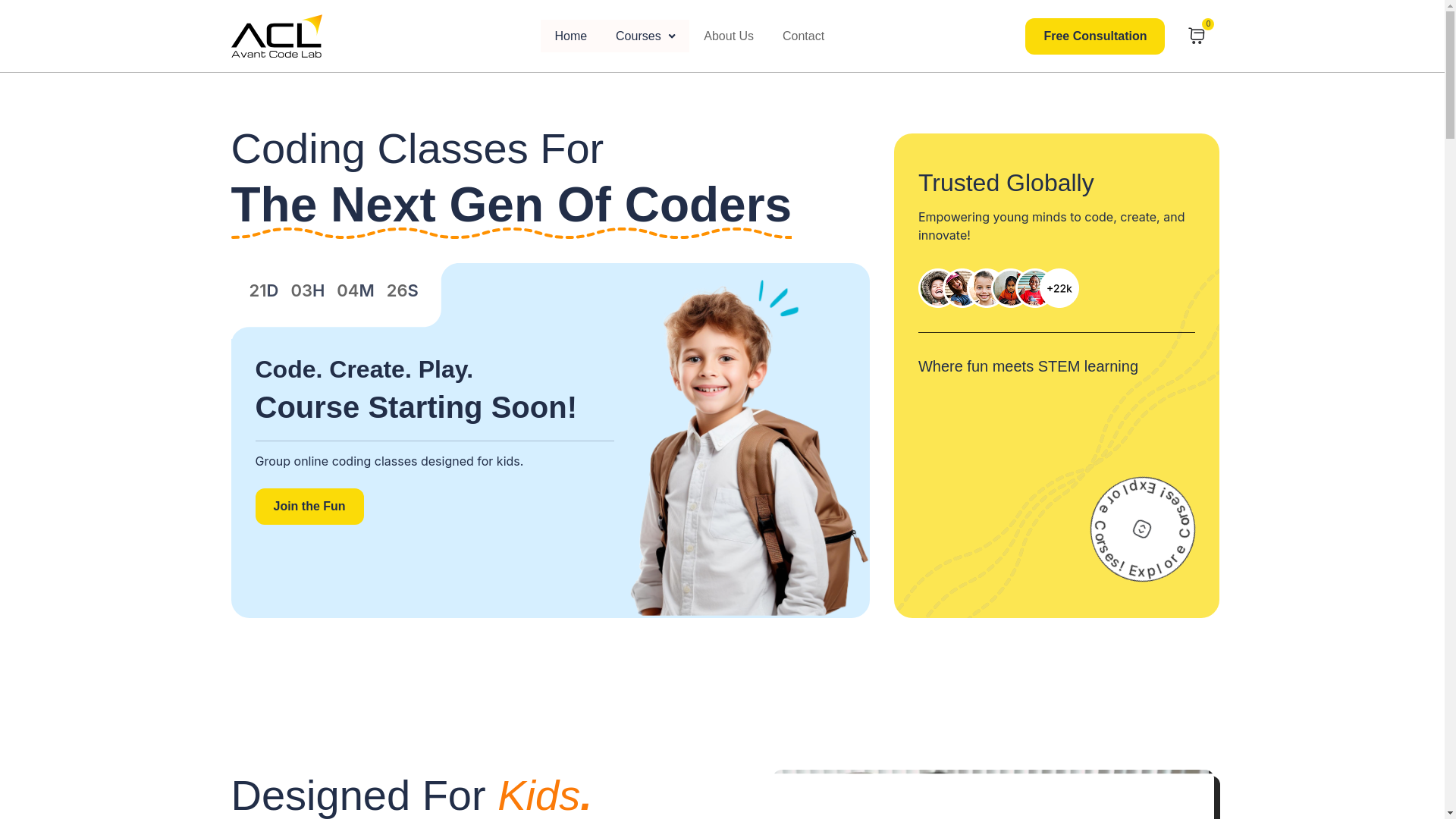 website screenshot of https://avantcodelab.com.au/