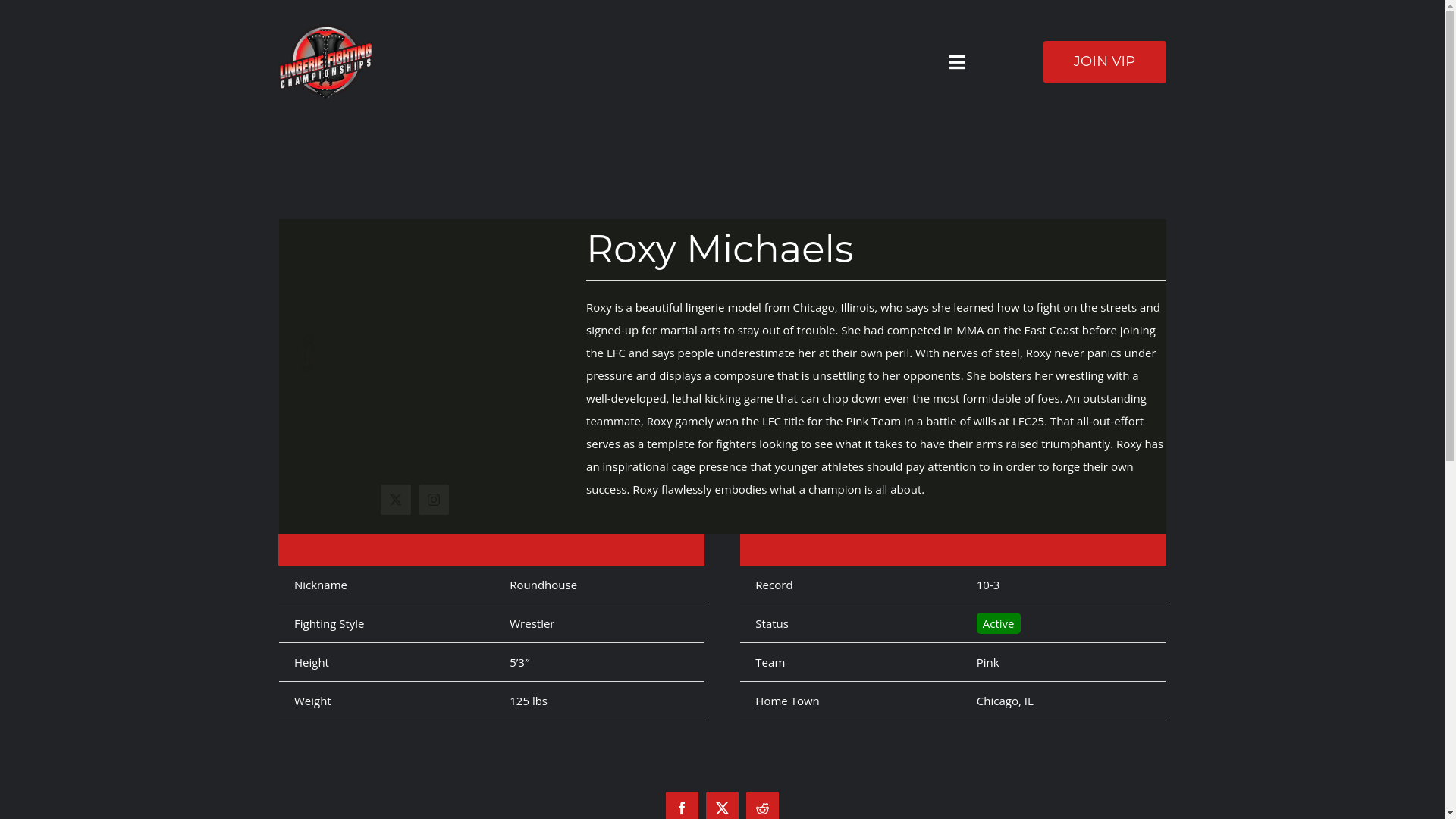 website screenshot of https://www.lfcfights.com/participants/roxy-michaels/