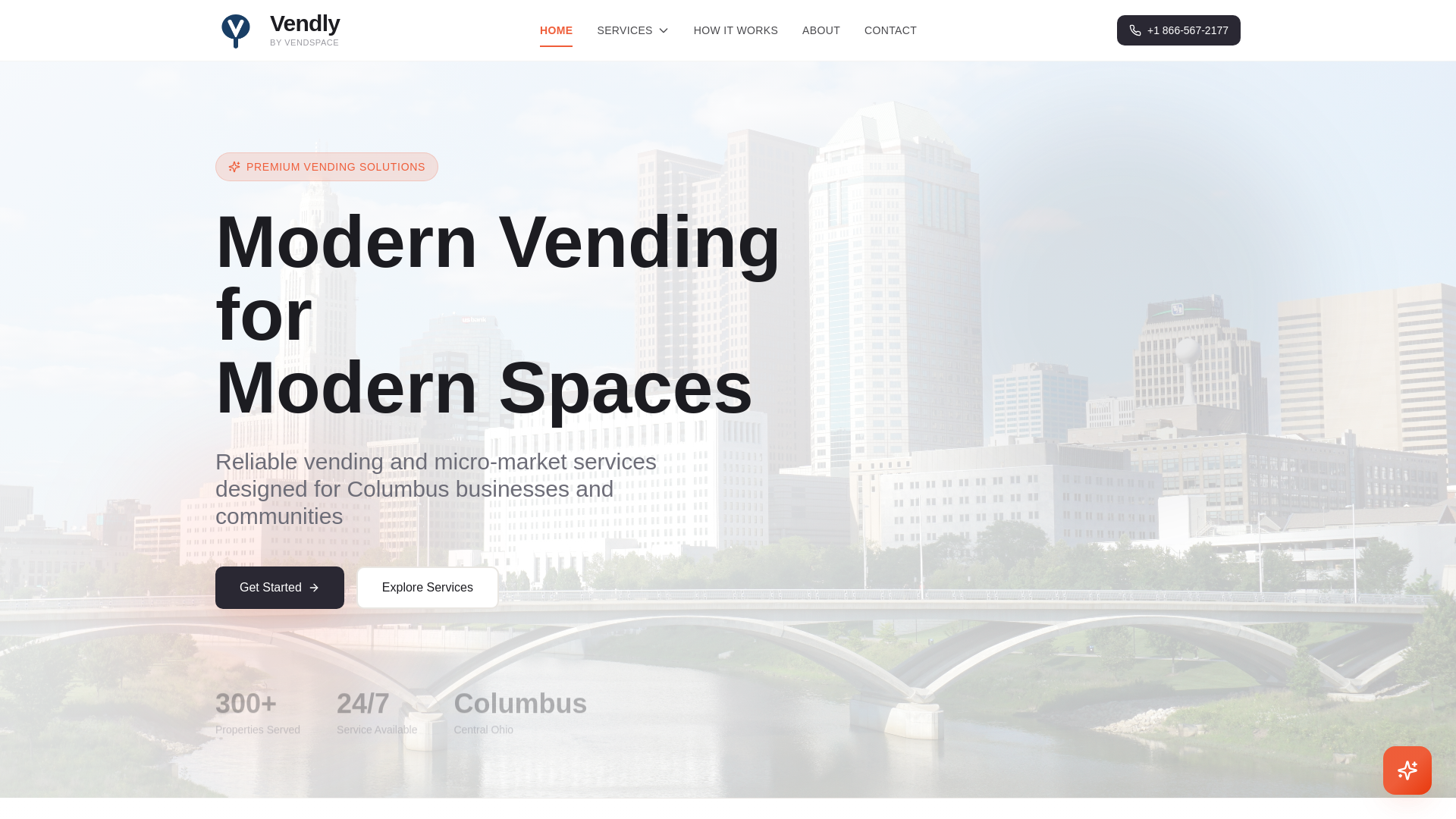 website screenshot of https://vendlyohio.com/