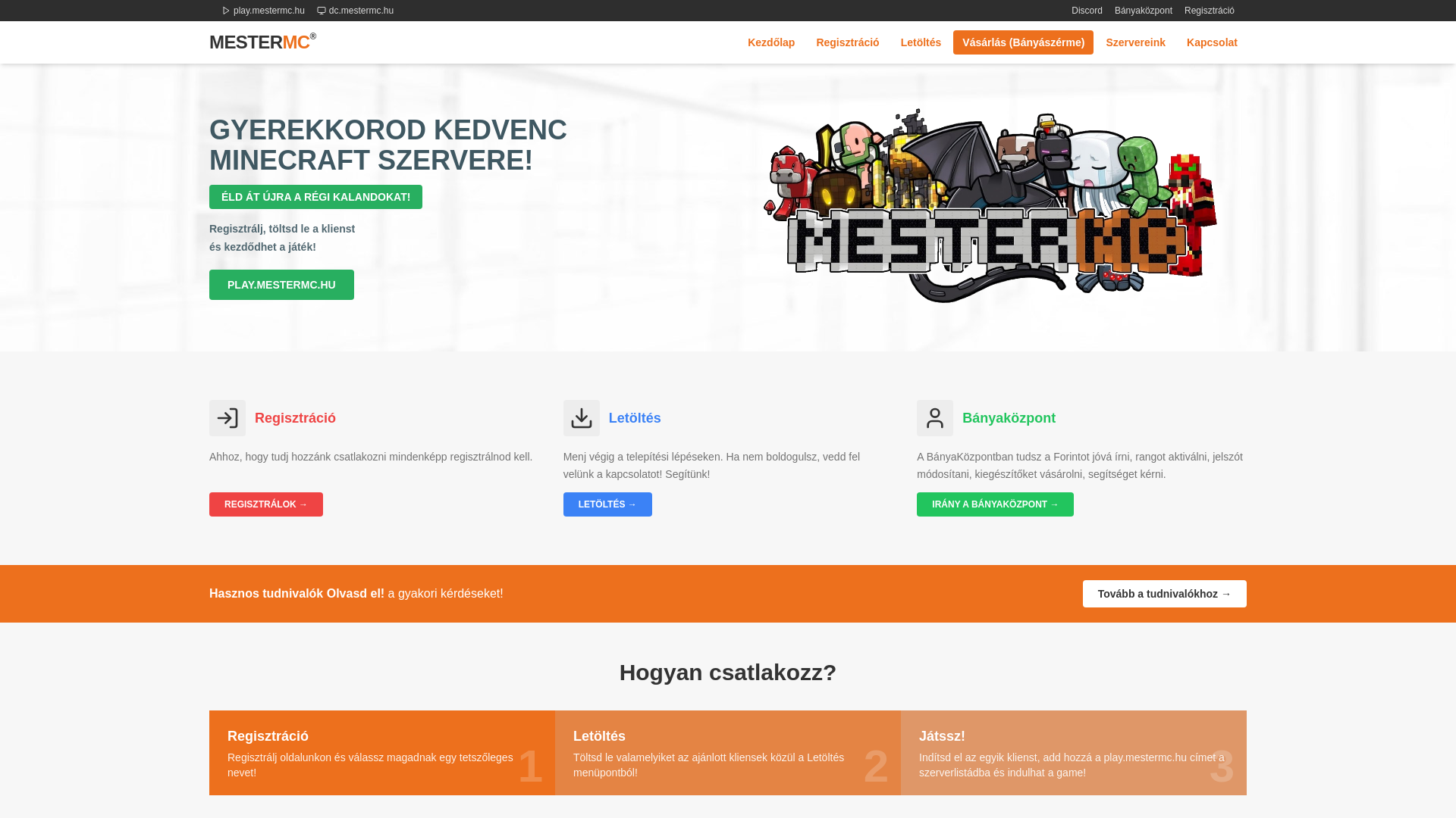 website screenshot of https://mestermc.pages.dev/