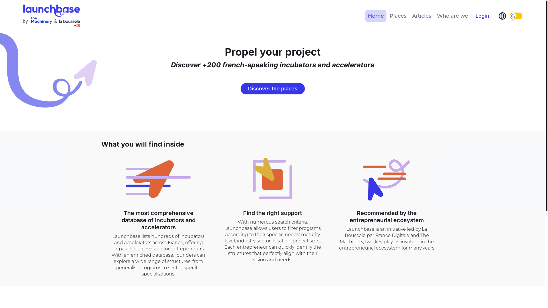 website screenshot of https://launchbase.pages.dev/