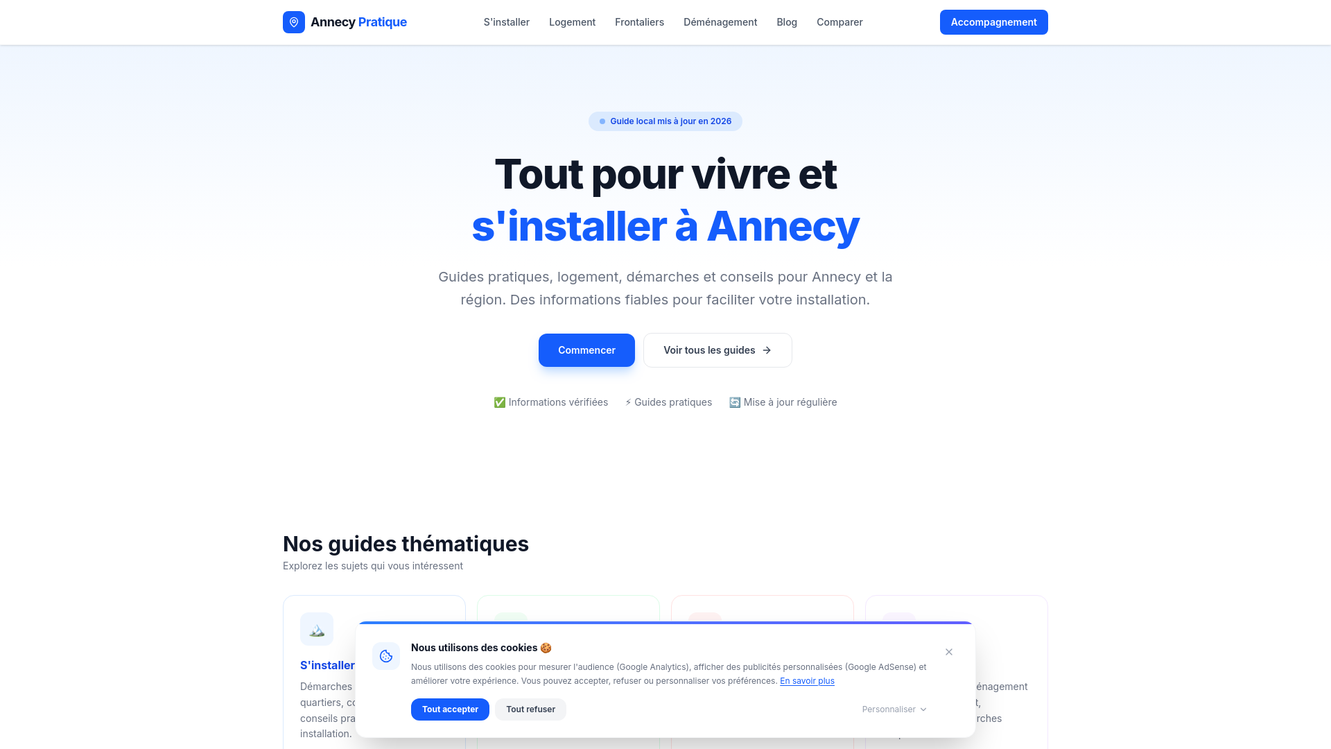website screenshot of https://annecy-pratique.fr/