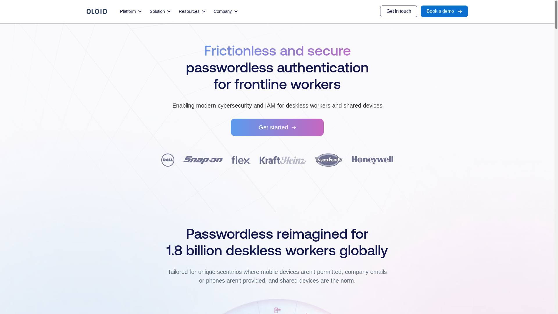 website screenshot of https://oloidcare.com/