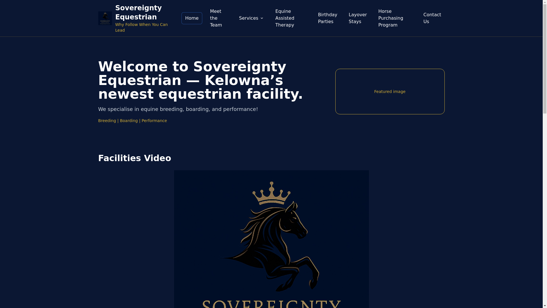 website screenshot of https://sovereigntyequestrian.com/