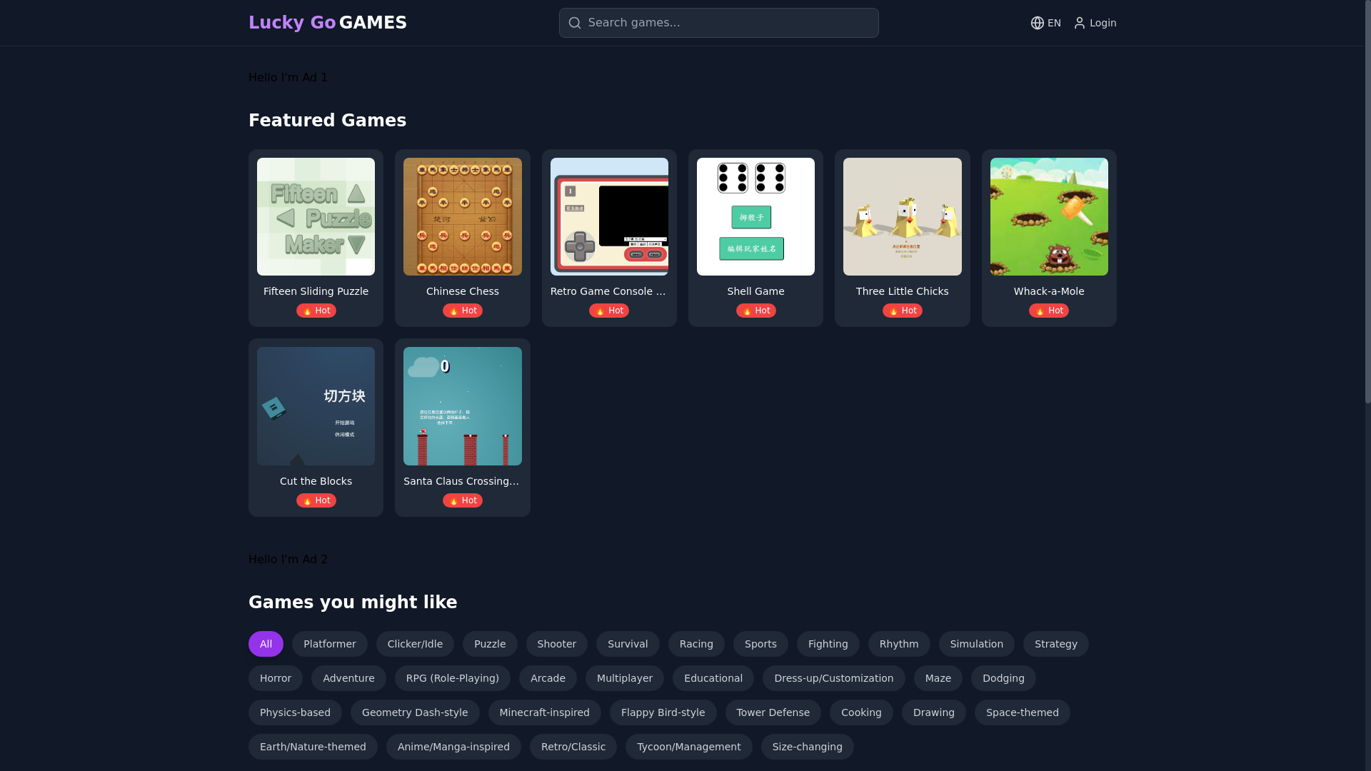 website screenshot of https://luckygogames.pages.dev/