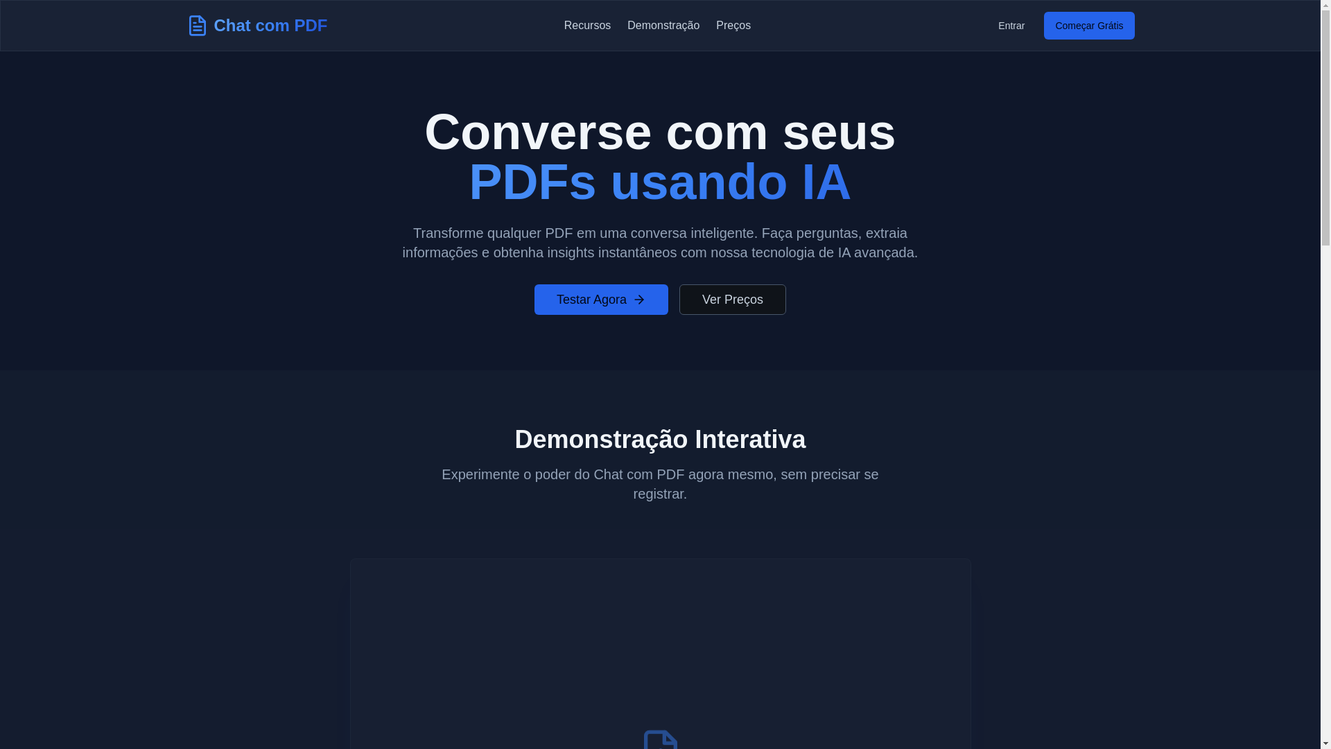 website screenshot of https://chatcompdf.com.br/