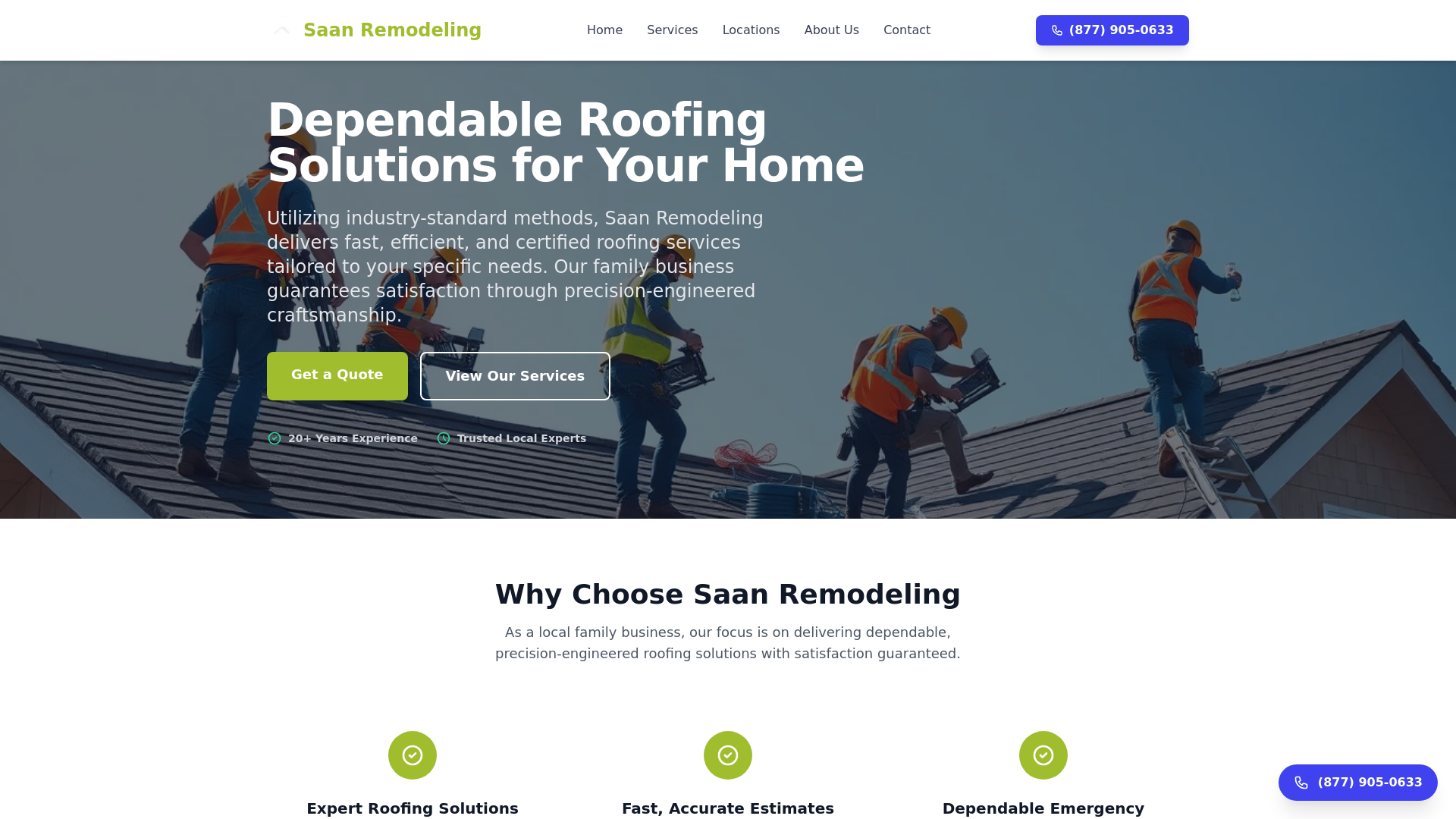 website screenshot of https://saanremodeling-com.pages.dev/