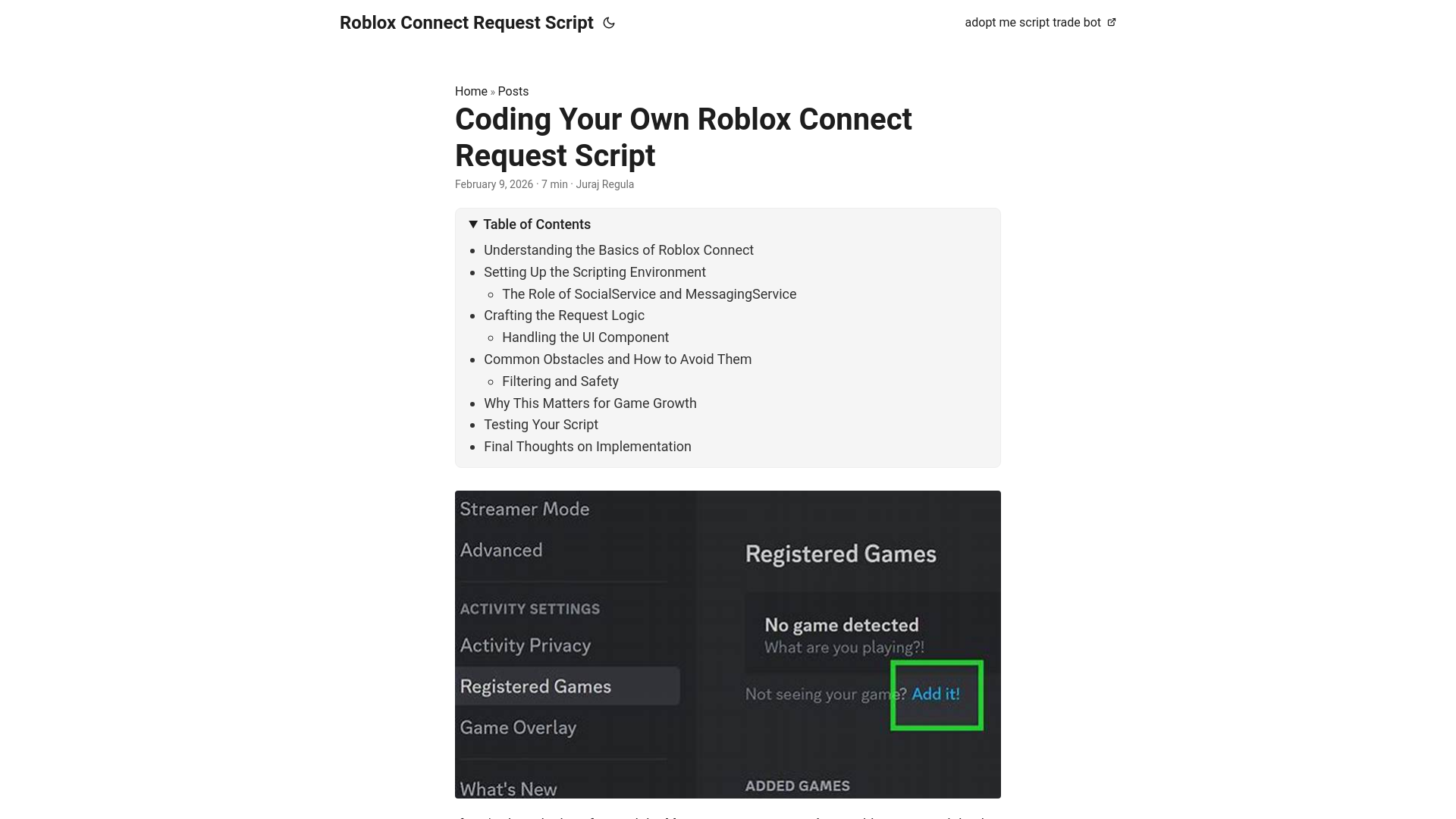 website screenshot of https://roblox-connect-request-script.pages.dev/
