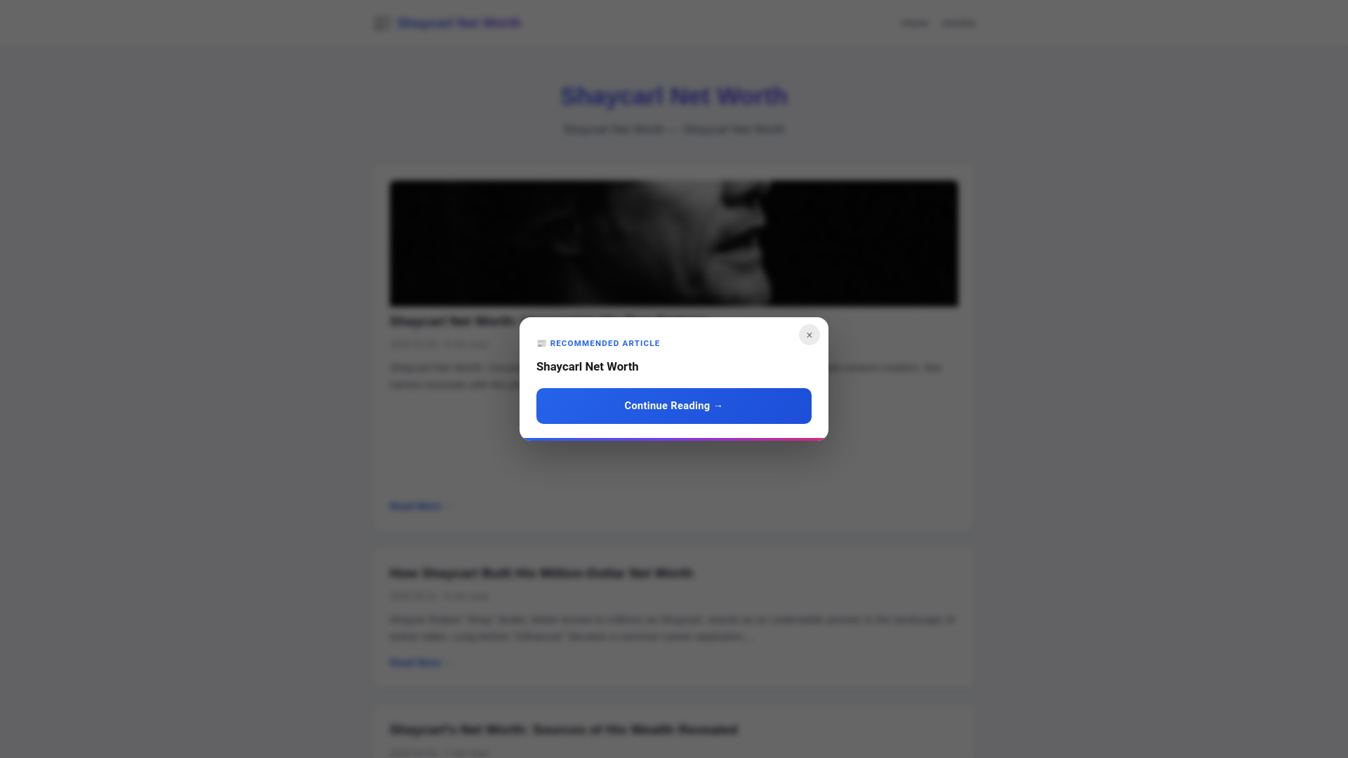 website screenshot of https://shaycarl-net-worth.pages.dev/