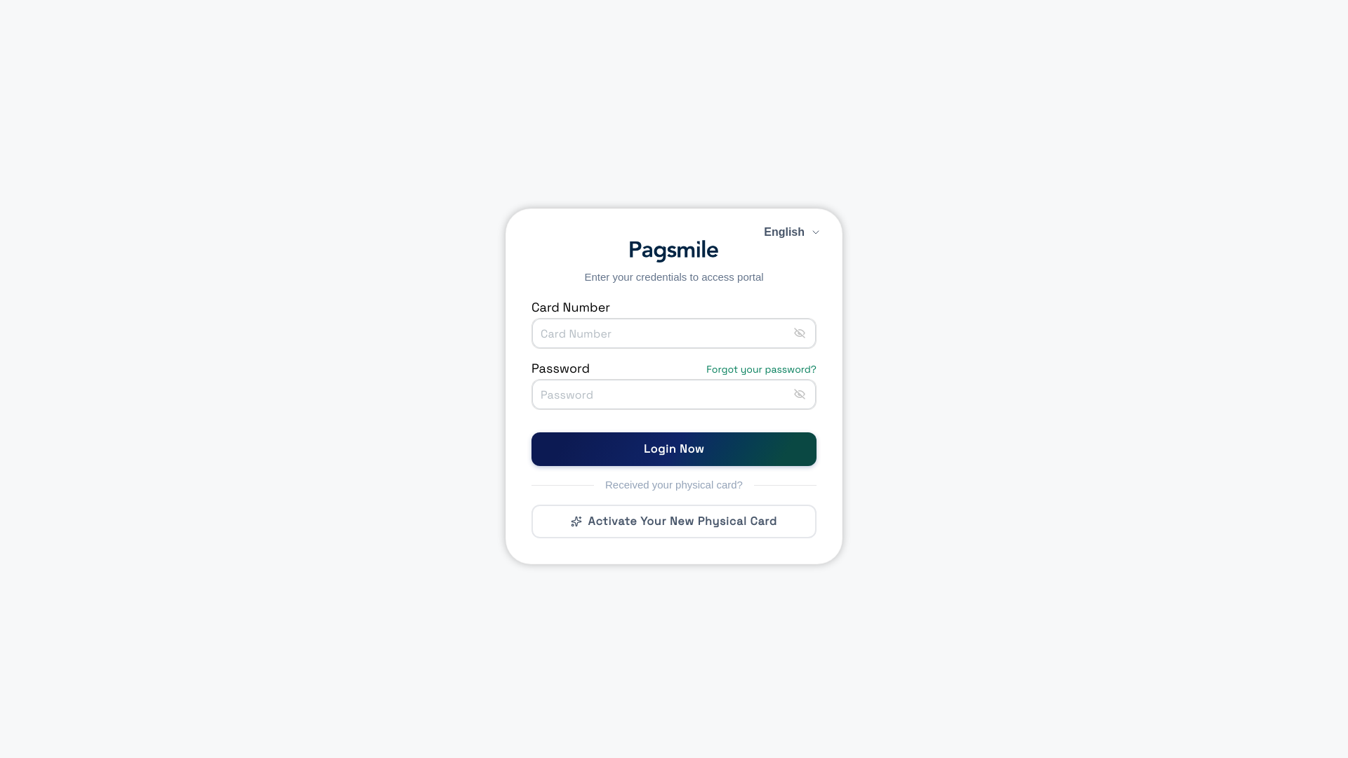 website screenshot of https://card-portal-pagsmile-com.pages.dev/