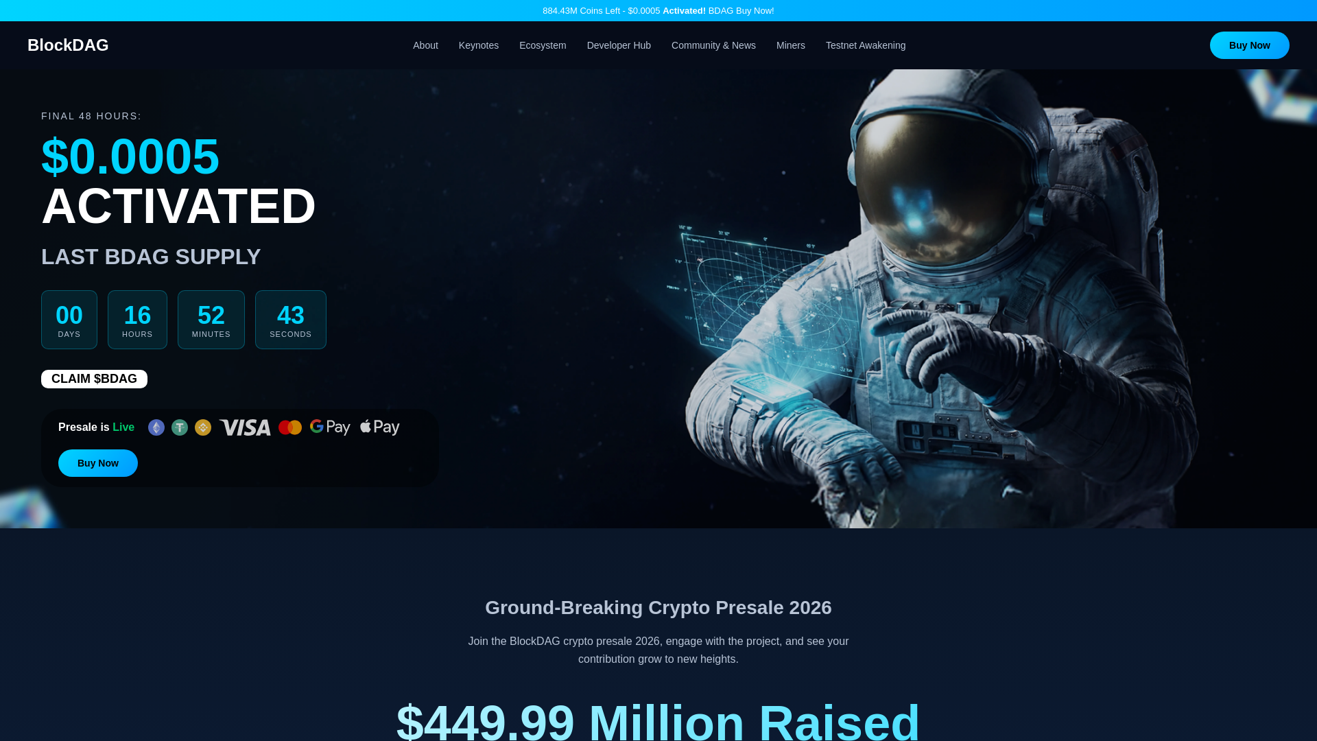 website screenshot of https://bdagnetwork.info/