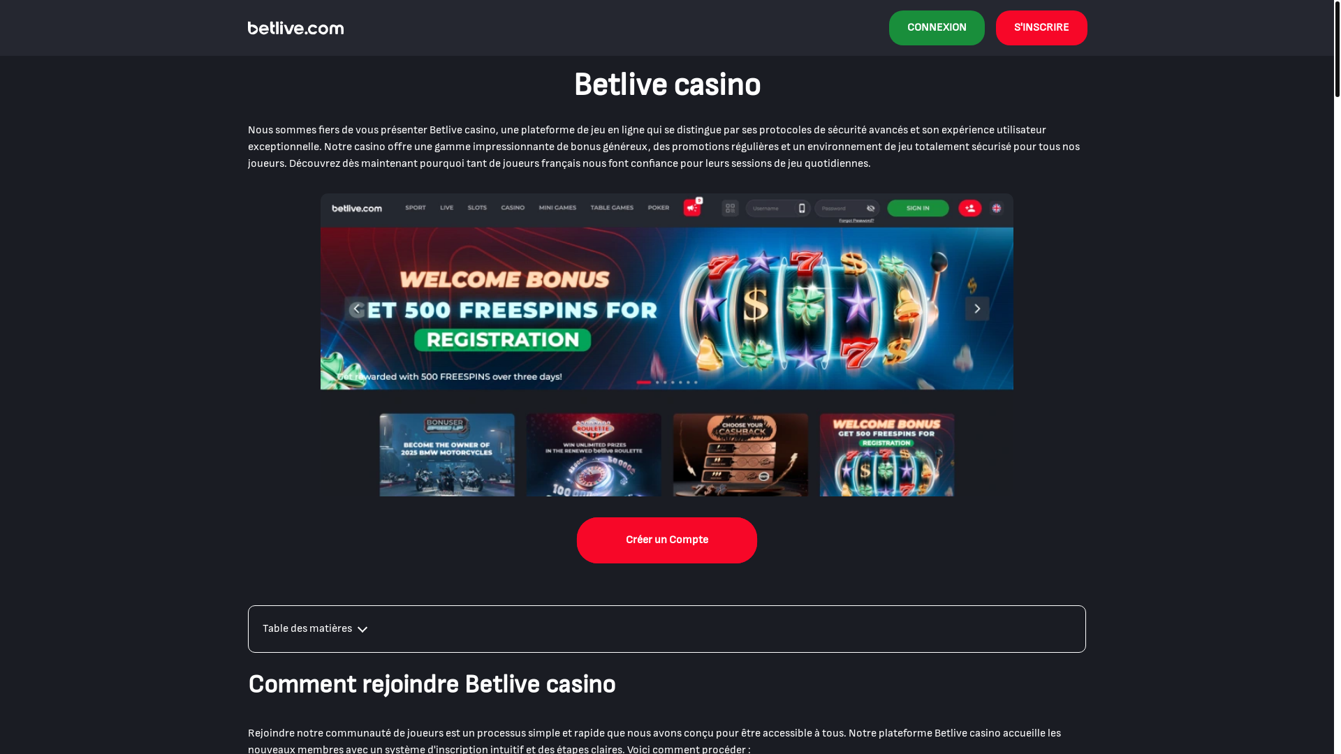 website screenshot of https://betlive-casinos.com/