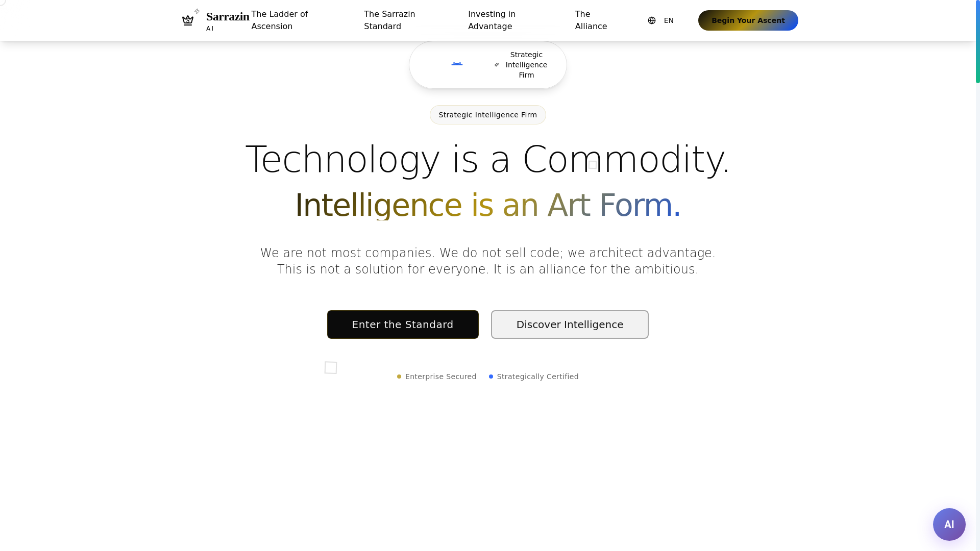 website screenshot of https://sarrazin-ai.com/