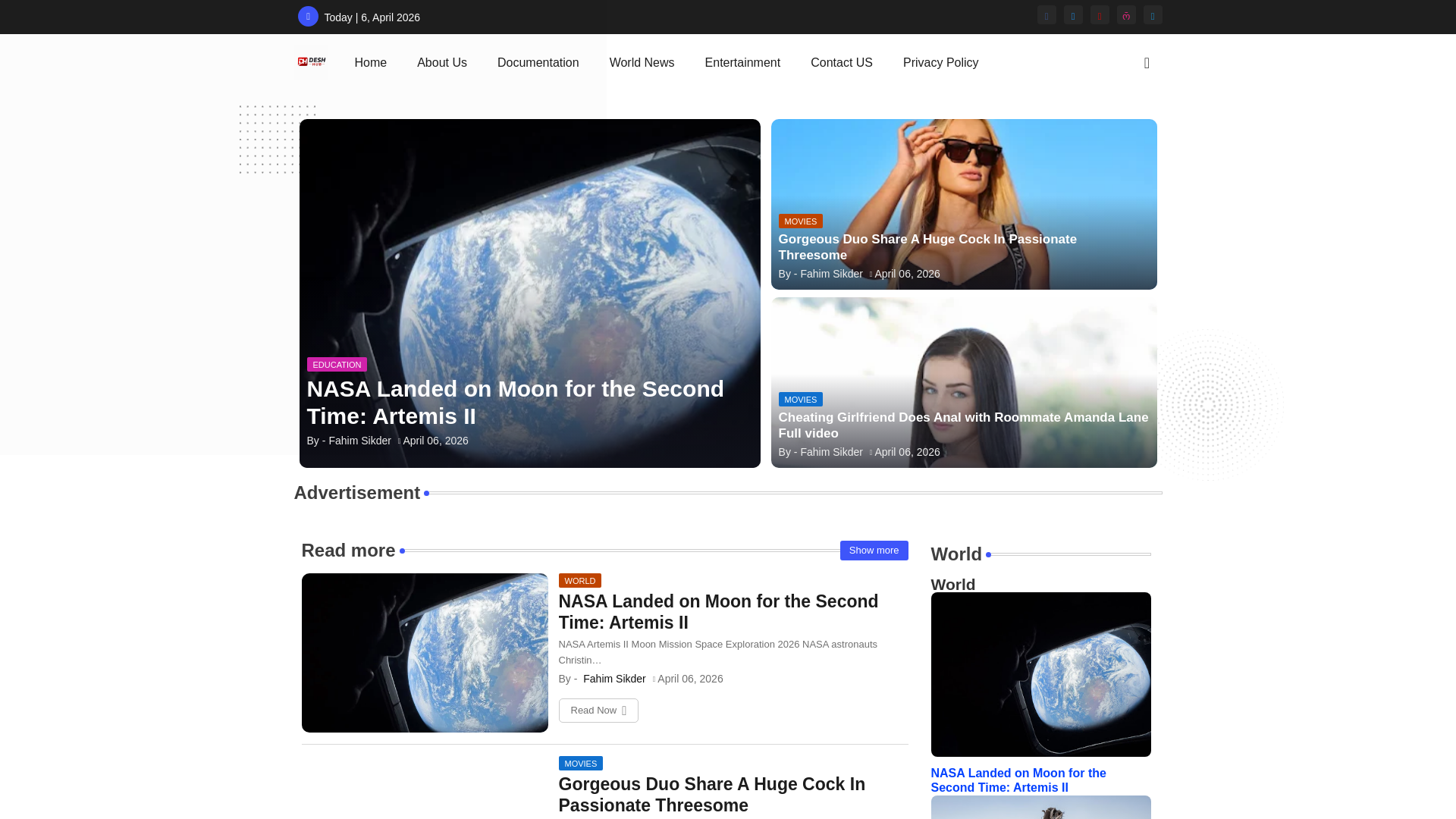 website screenshot of https://deshhub.com
