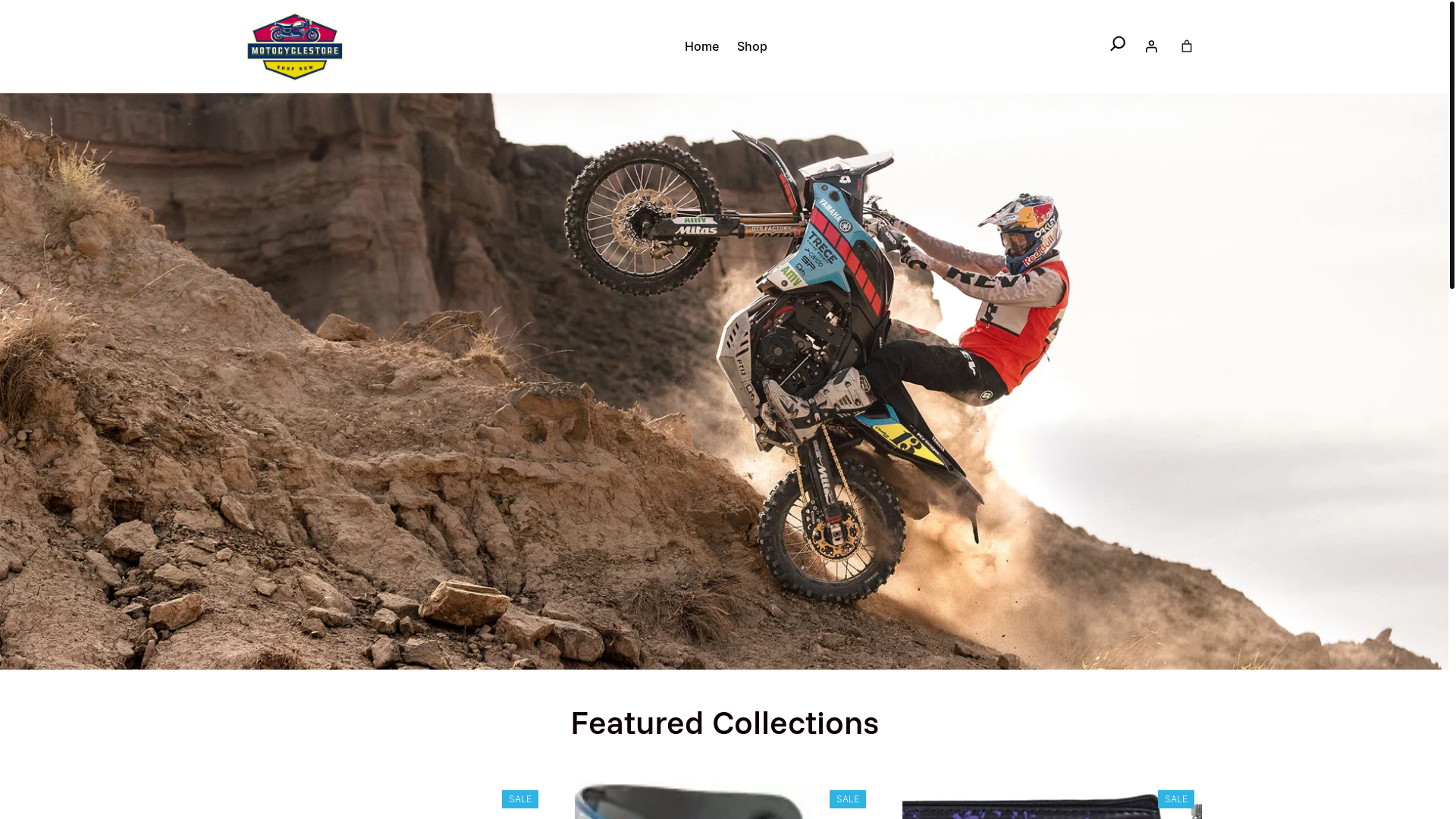 website screenshot of https://www.motocyclestore.com/