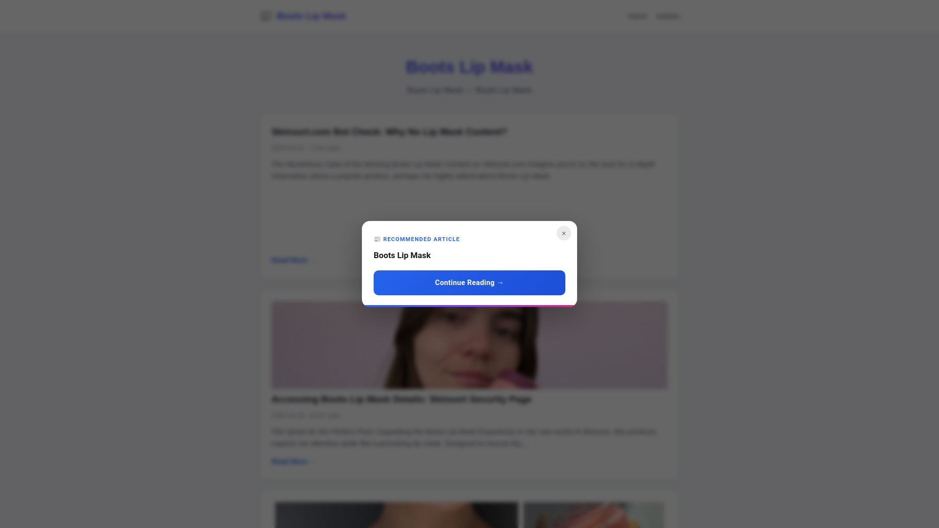 website screenshot of https://boots-lip-mask.pages.dev/