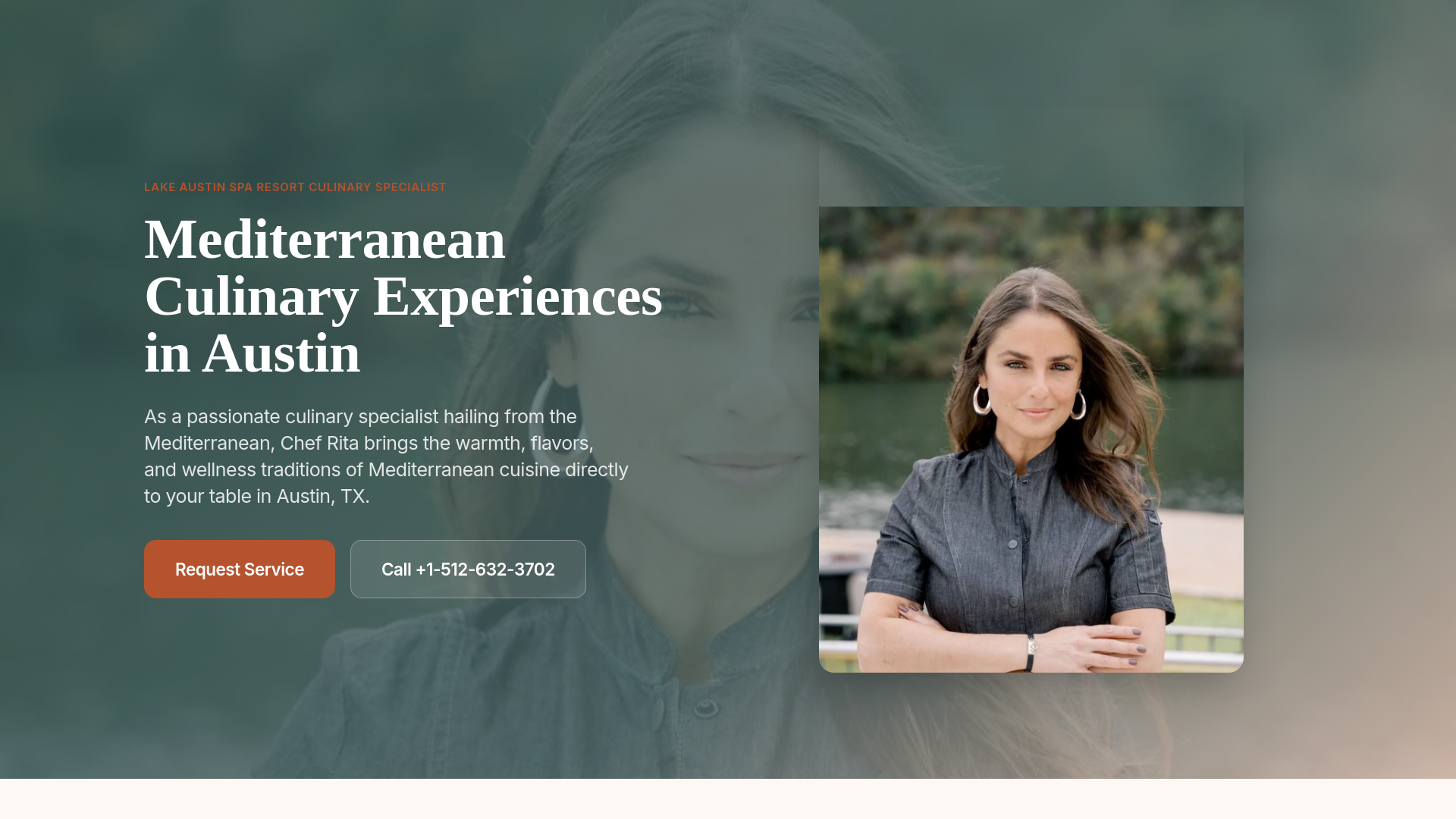website screenshot of https://contactchefrita-com.pages.dev/