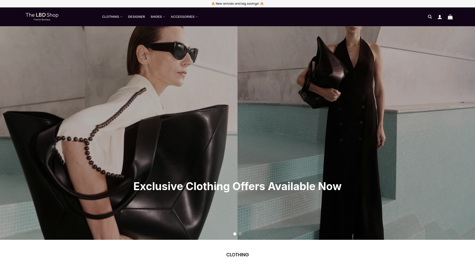 website screenshot of http://thelbd-shop.com/