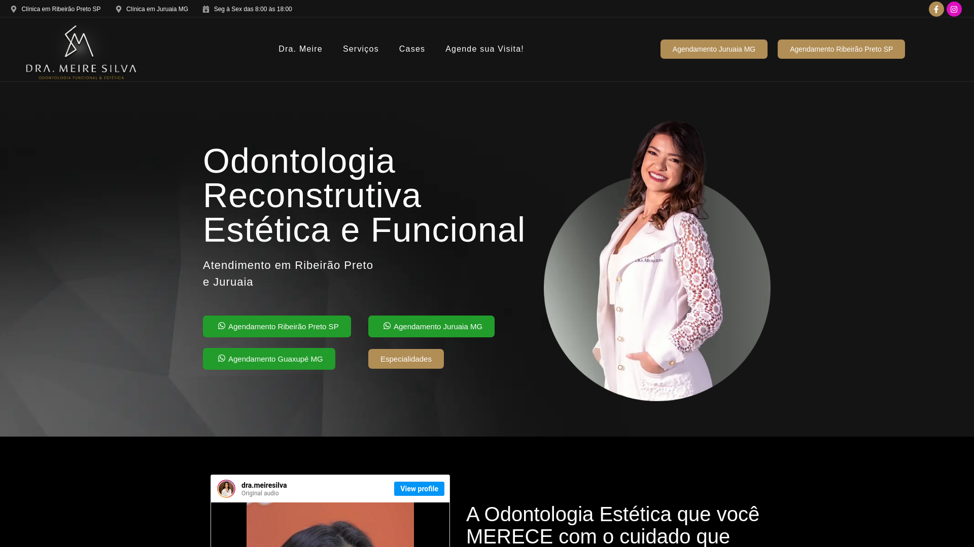 website screenshot of https://msclinic.odo.br/