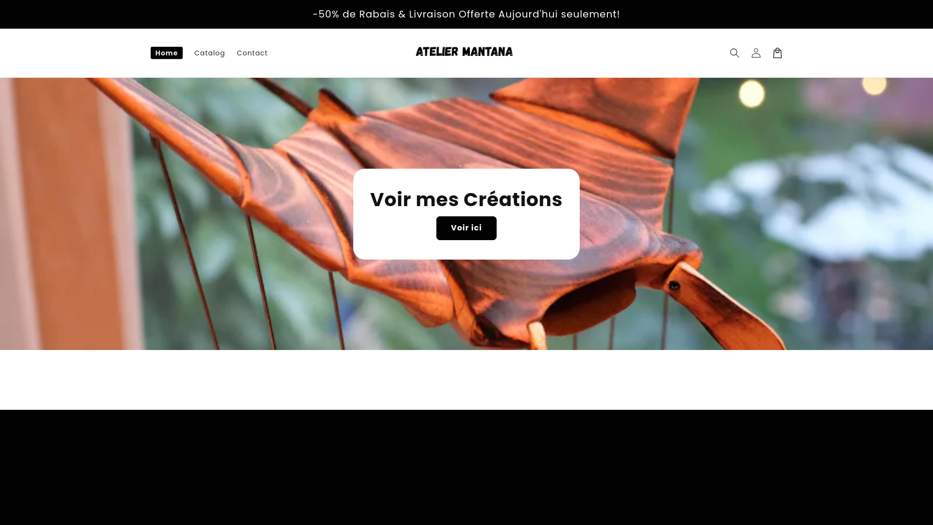 website screenshot of https://ateliermantana.com