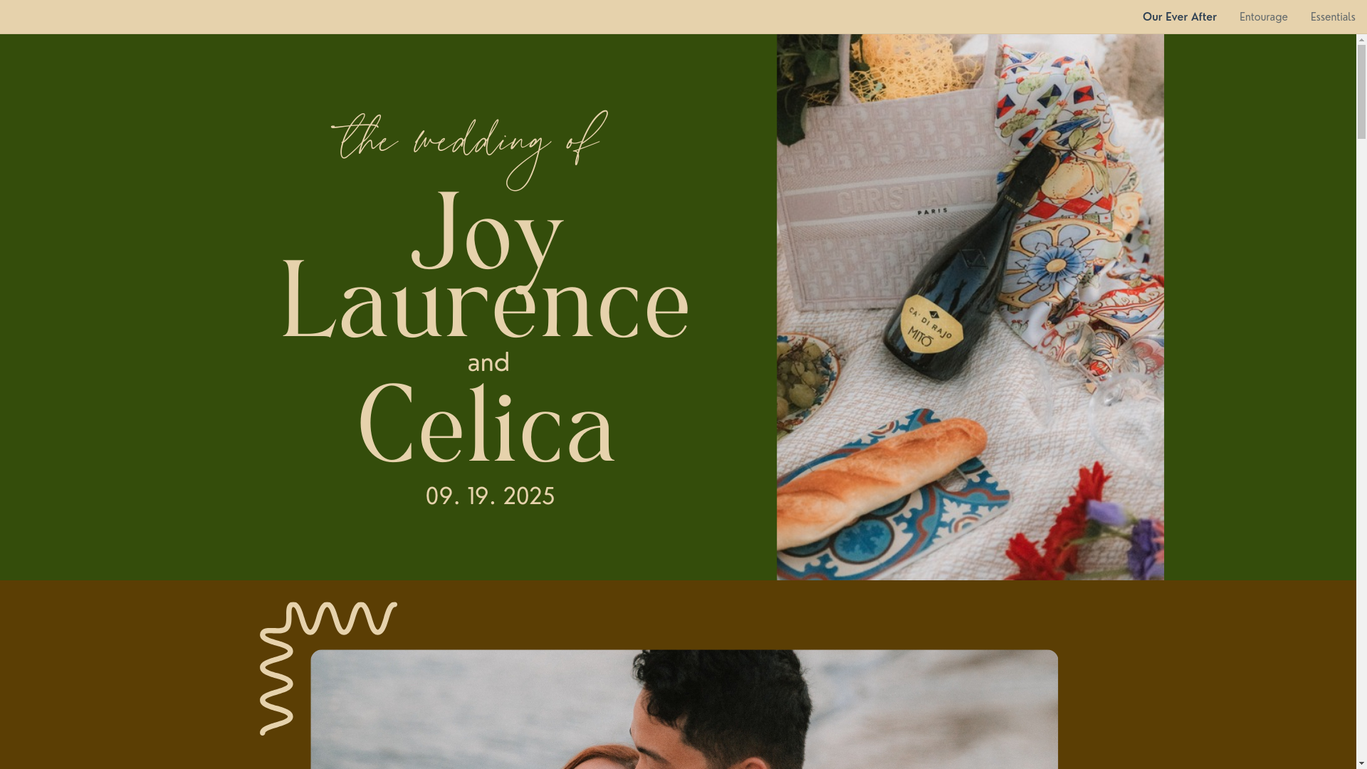 website screenshot of https://joylaurenceandcelica.com/