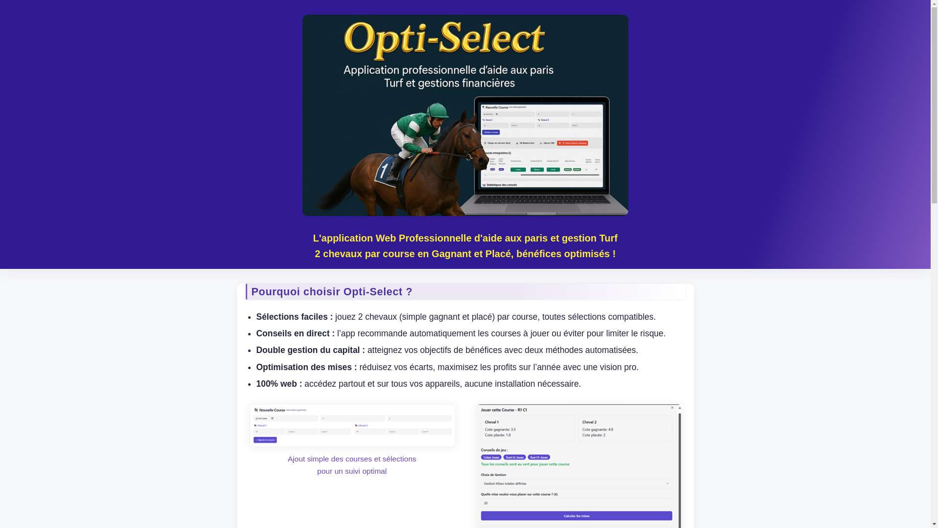 website screenshot of https://opti-select.fr/