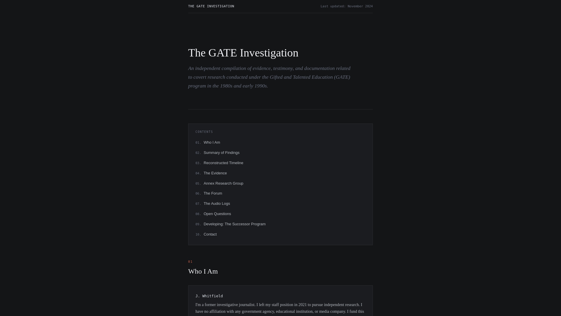 website screenshot of https://projectgate.cloud/