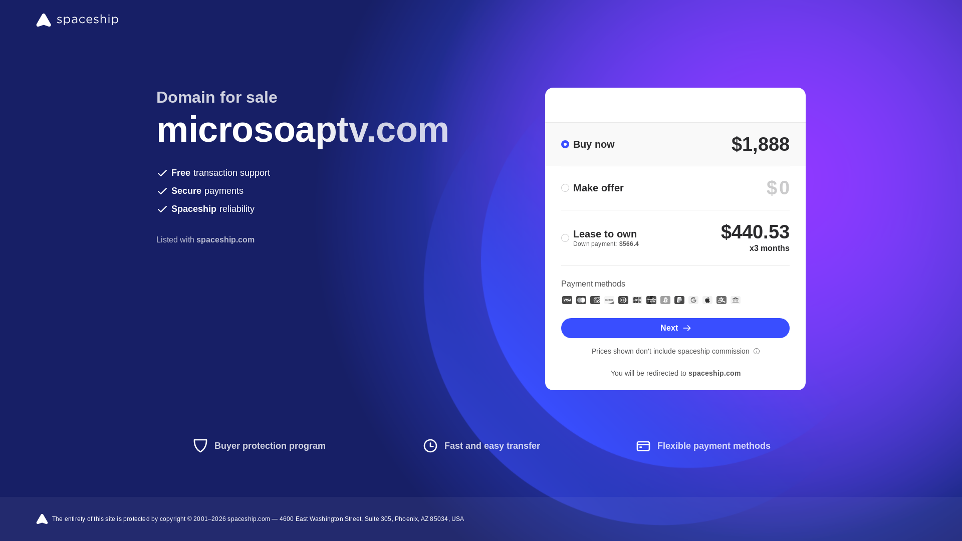 website screenshot of https://microsoaptv.com/