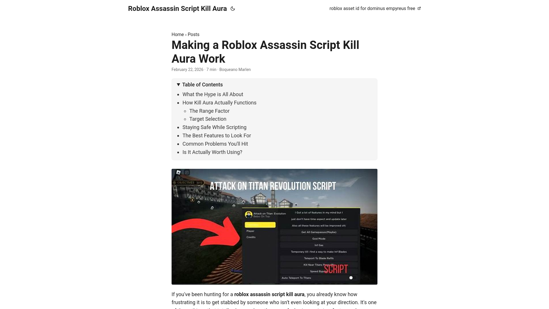 website screenshot of https://roblox-assassin-script-kill-aura.pages.dev/