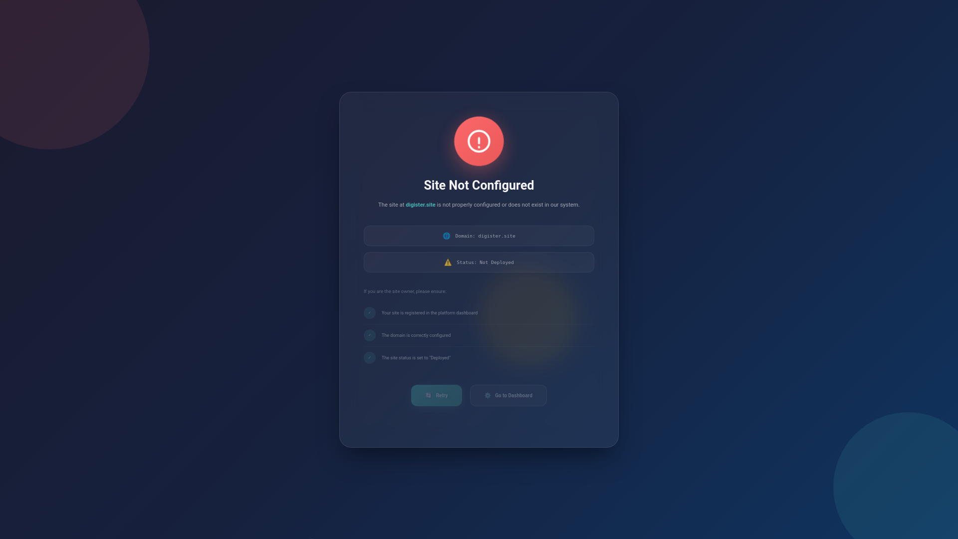 website screenshot of https://digister.site