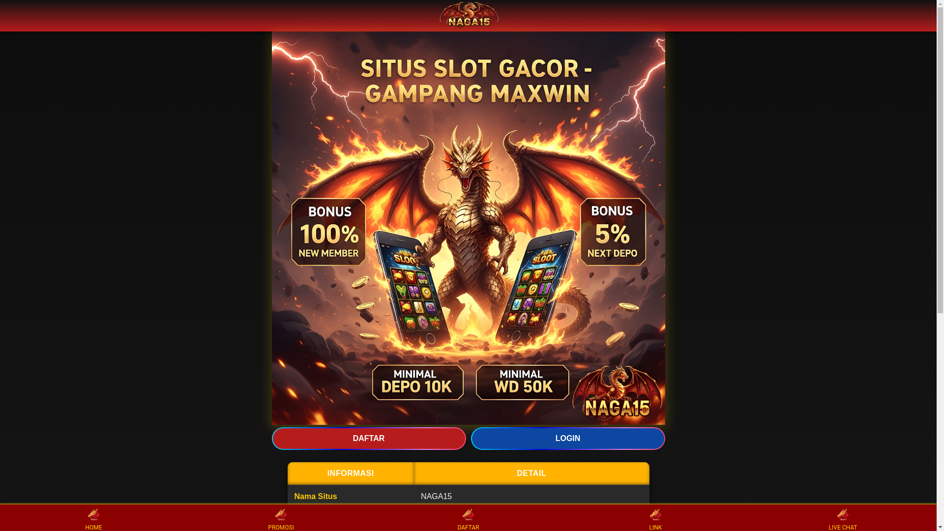 website screenshot of https://naga15gacor.pages.dev/