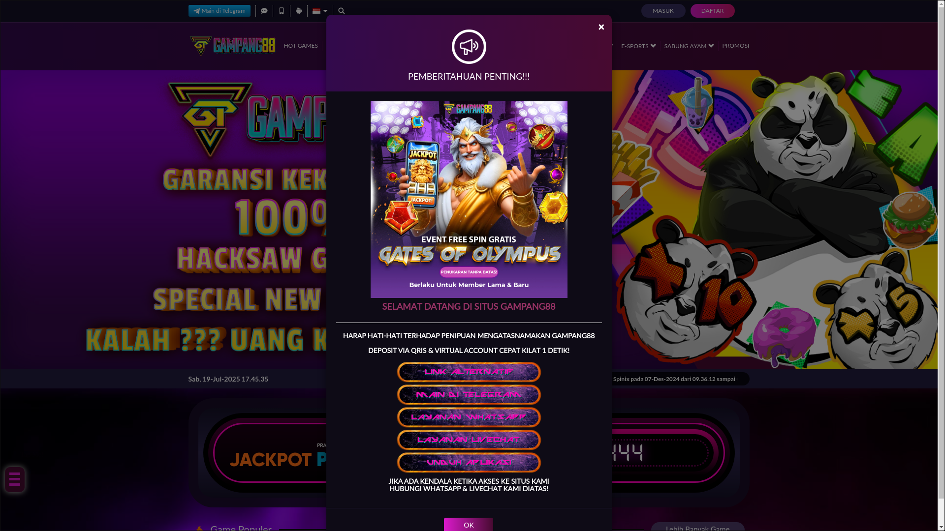 website screenshot of https://wijayabet2.website/