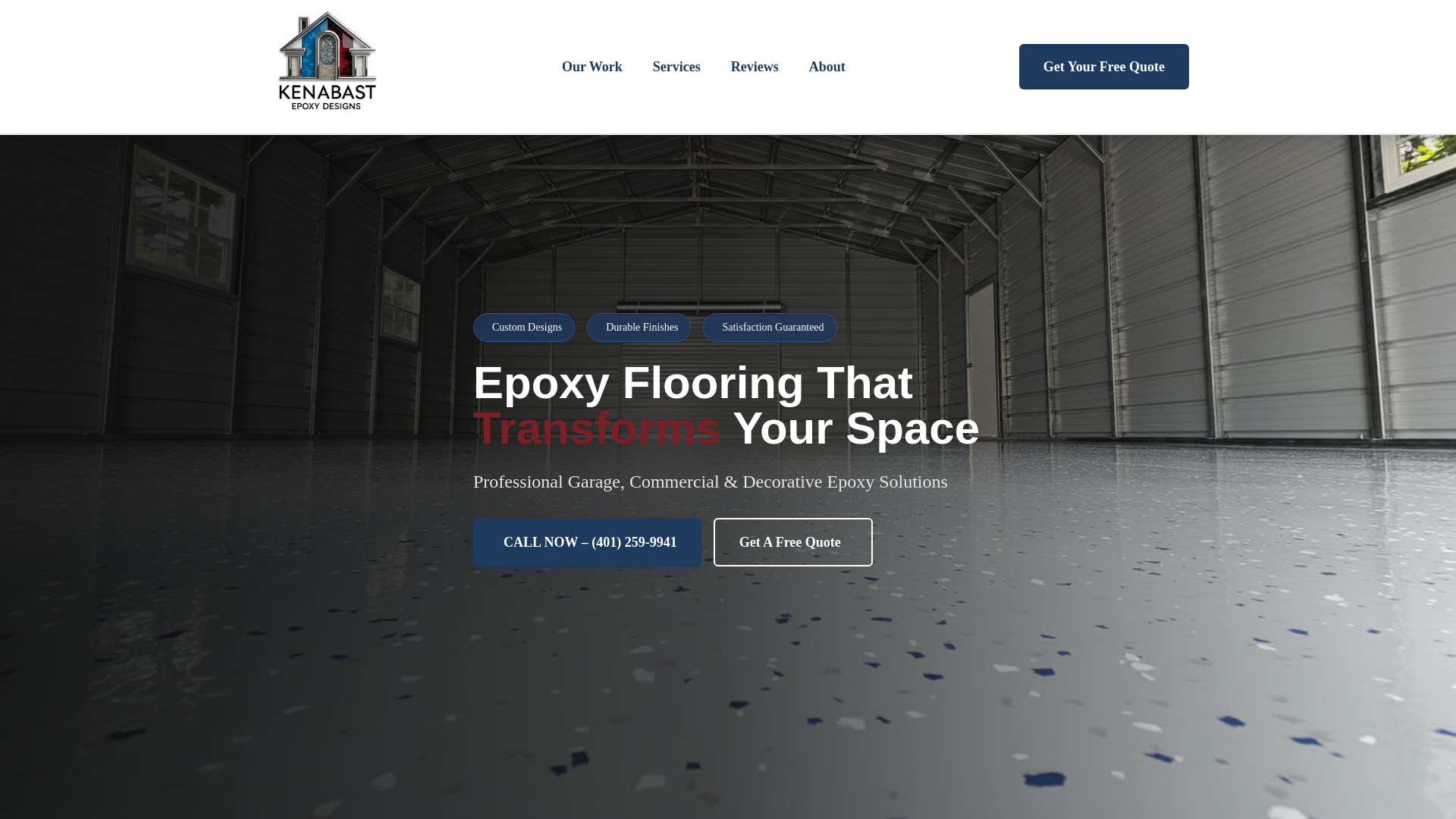 website screenshot of https://kenabastepoxy.com/