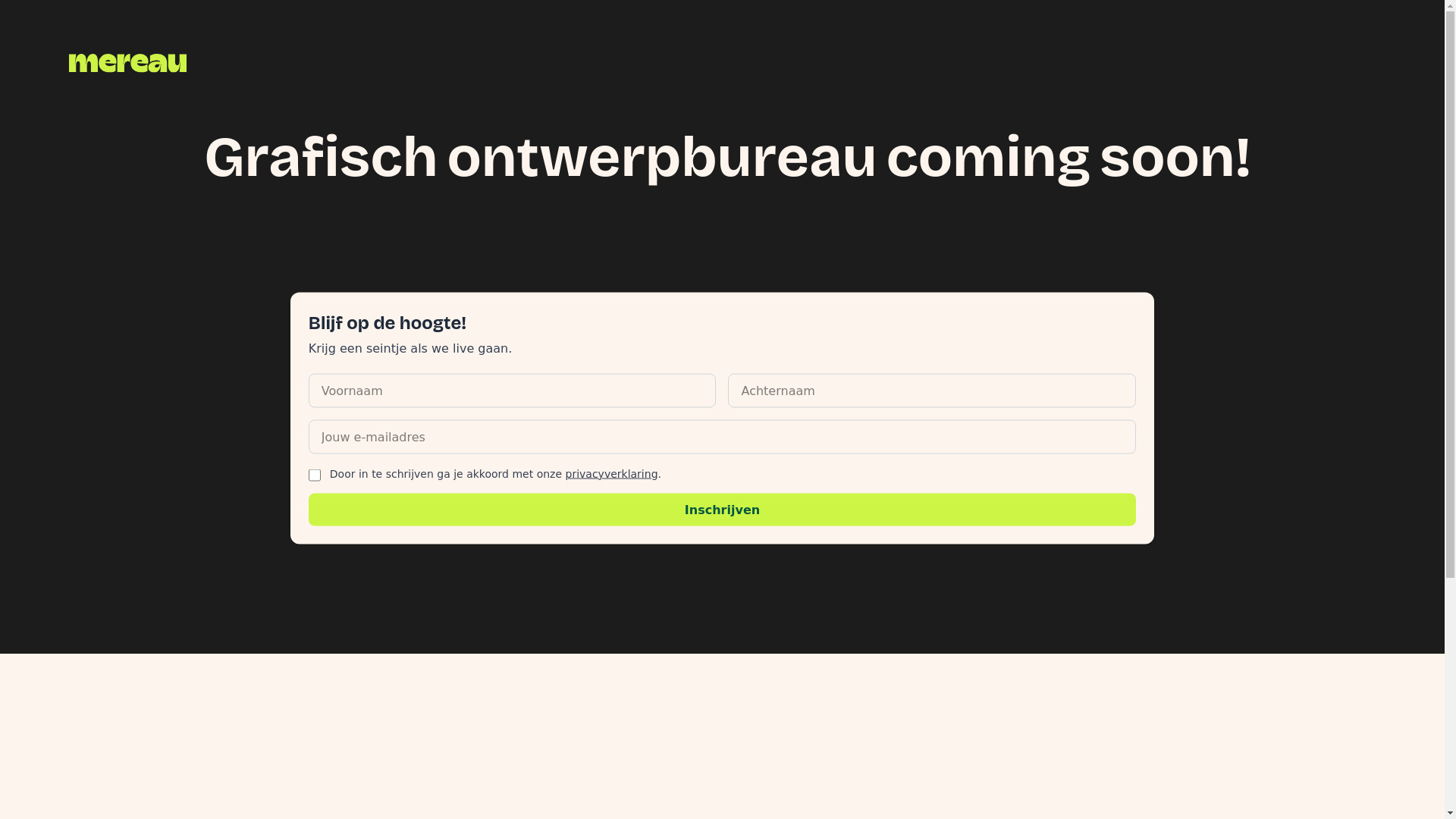 website screenshot of https://mereau.be/