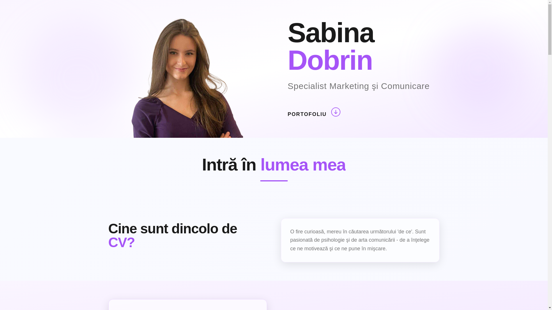 website screenshot of https://sabina-says-hi.pages.dev/
