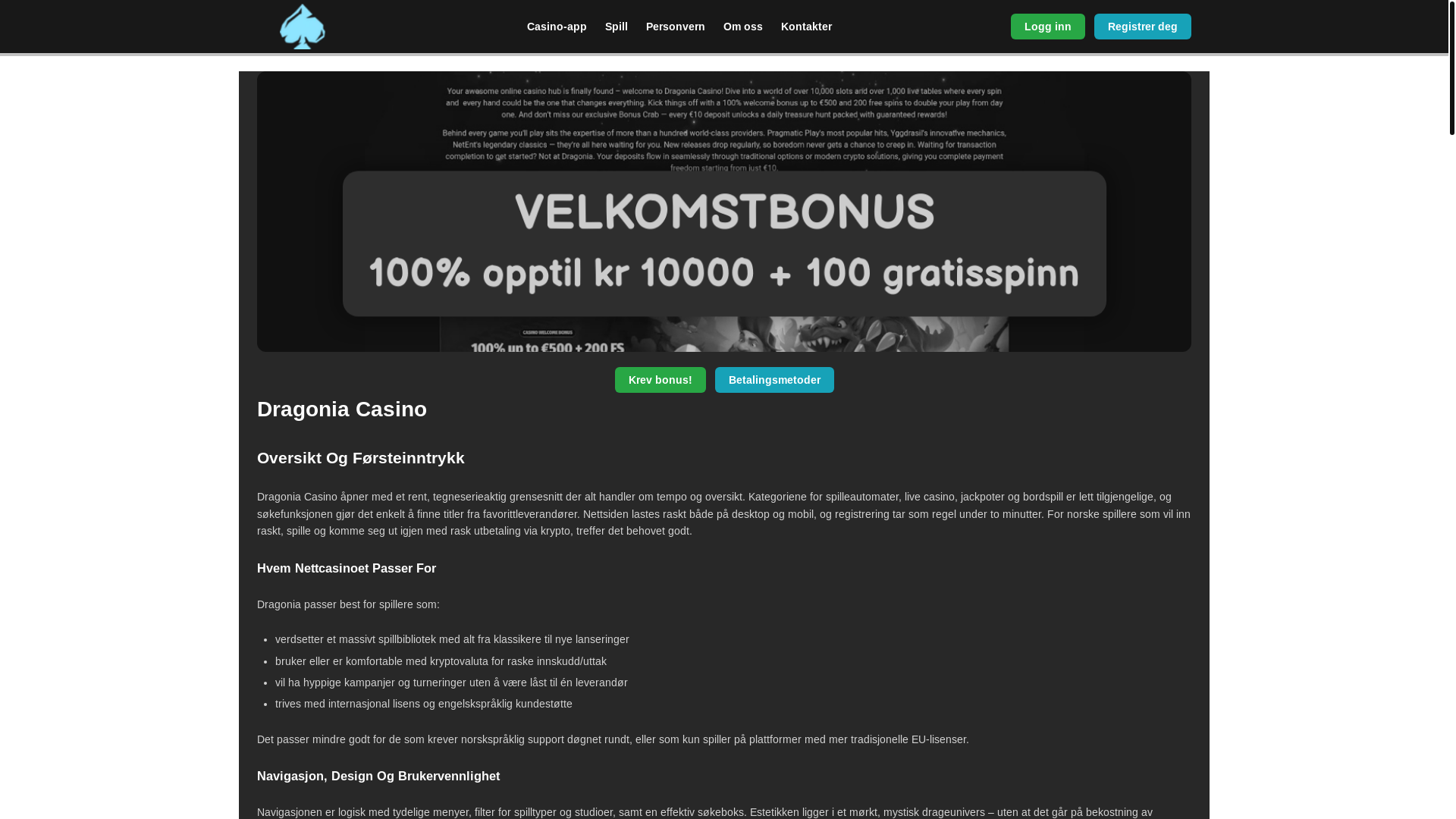 website screenshot of https://dragonia-casinoer-com.pages.dev/