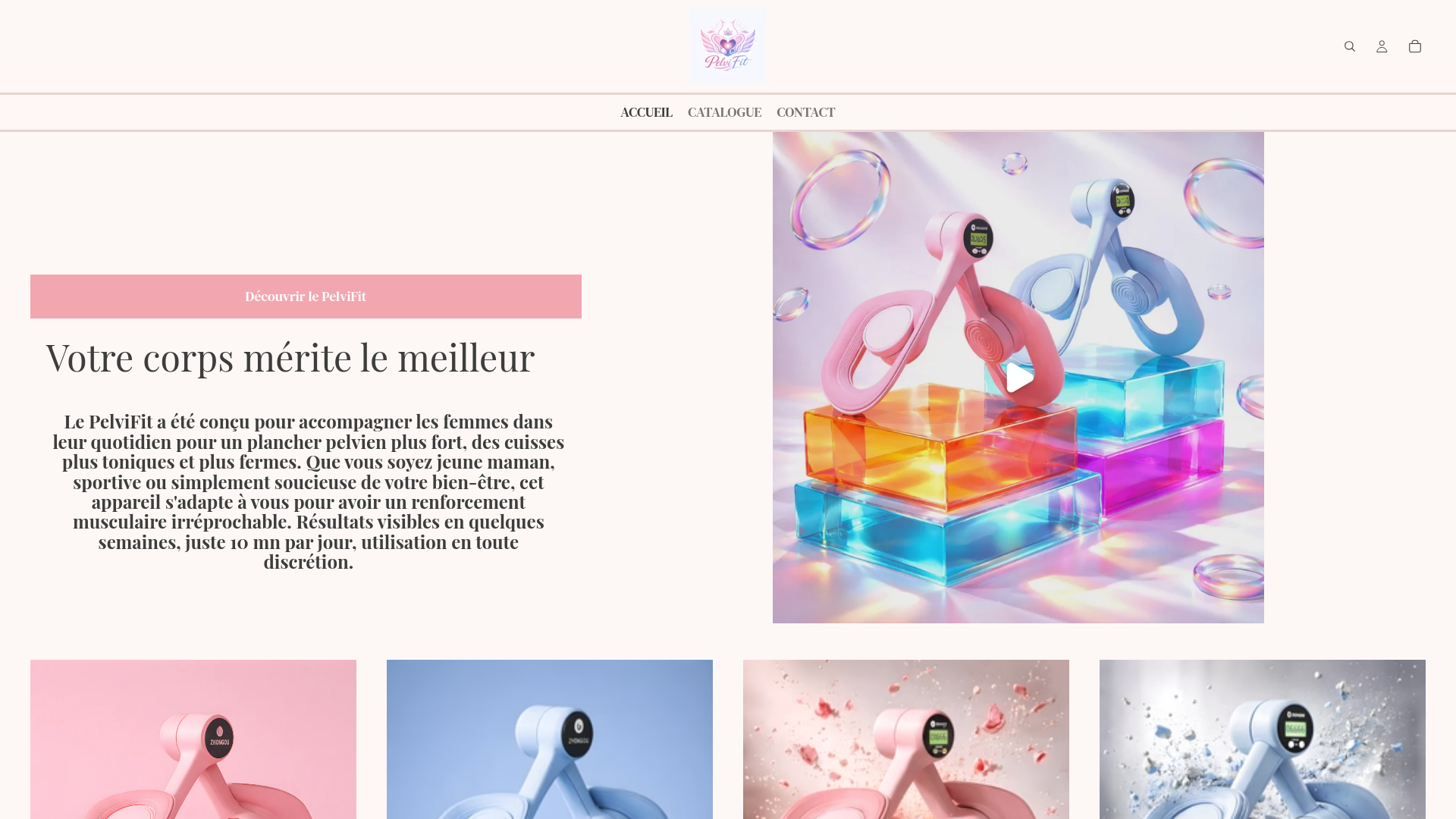 website screenshot of https://pelvifit-home.com/