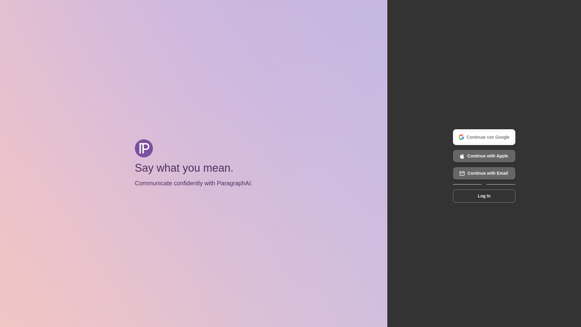 website screenshot of https://paragraphai.pages.dev/