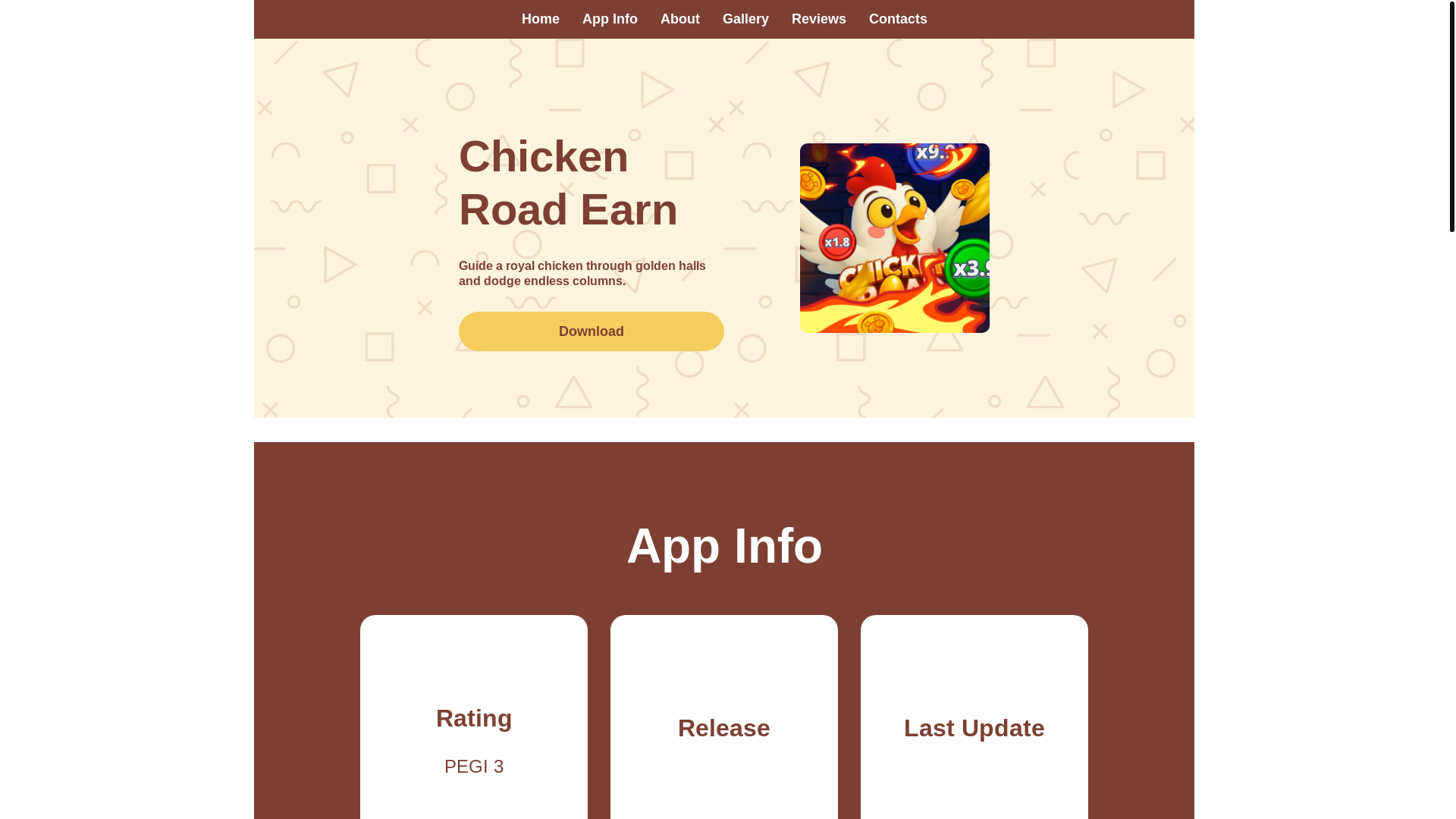 website screenshot of https://chickenroad-tz.website/
