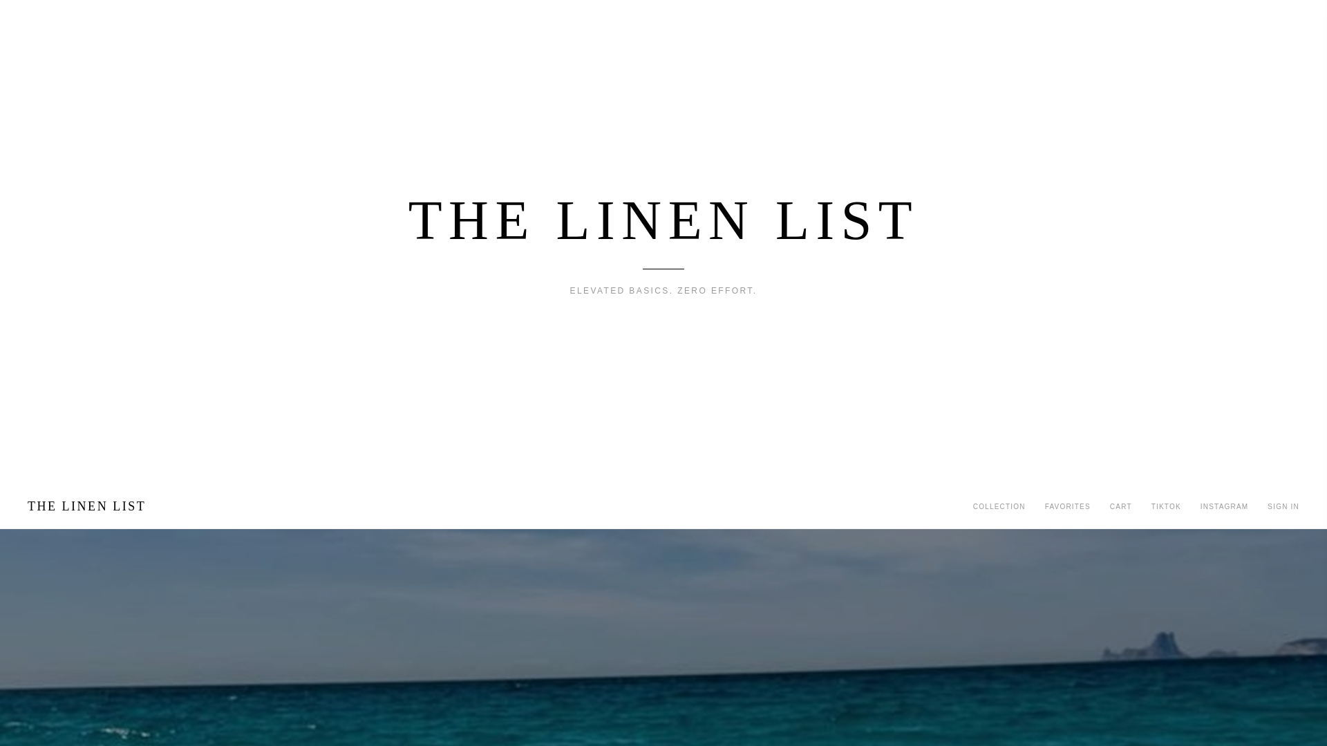 website screenshot of https://thelinenlist.com/