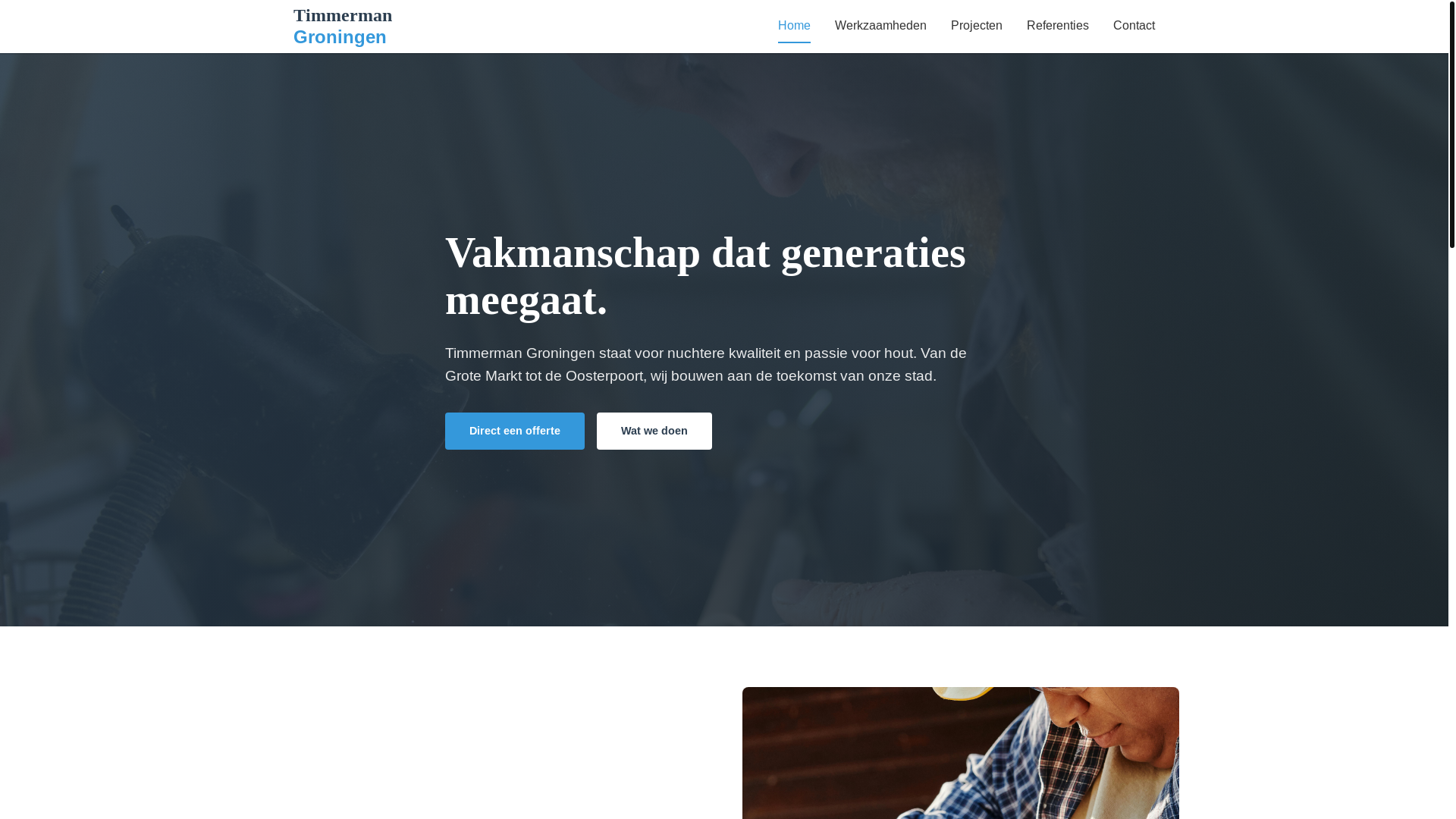 website screenshot of https://timmermaningroningen.pages.dev/