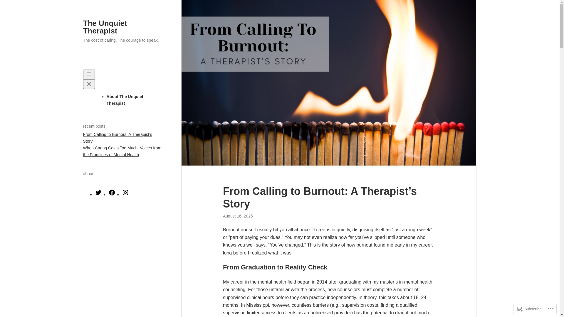 website screenshot of https://theunquiettherapist.com/