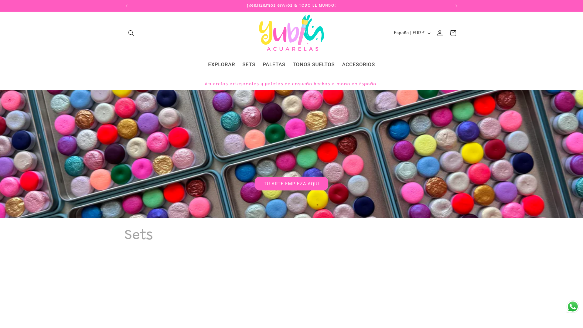 website screenshot of https://yubisacuarelas.com/