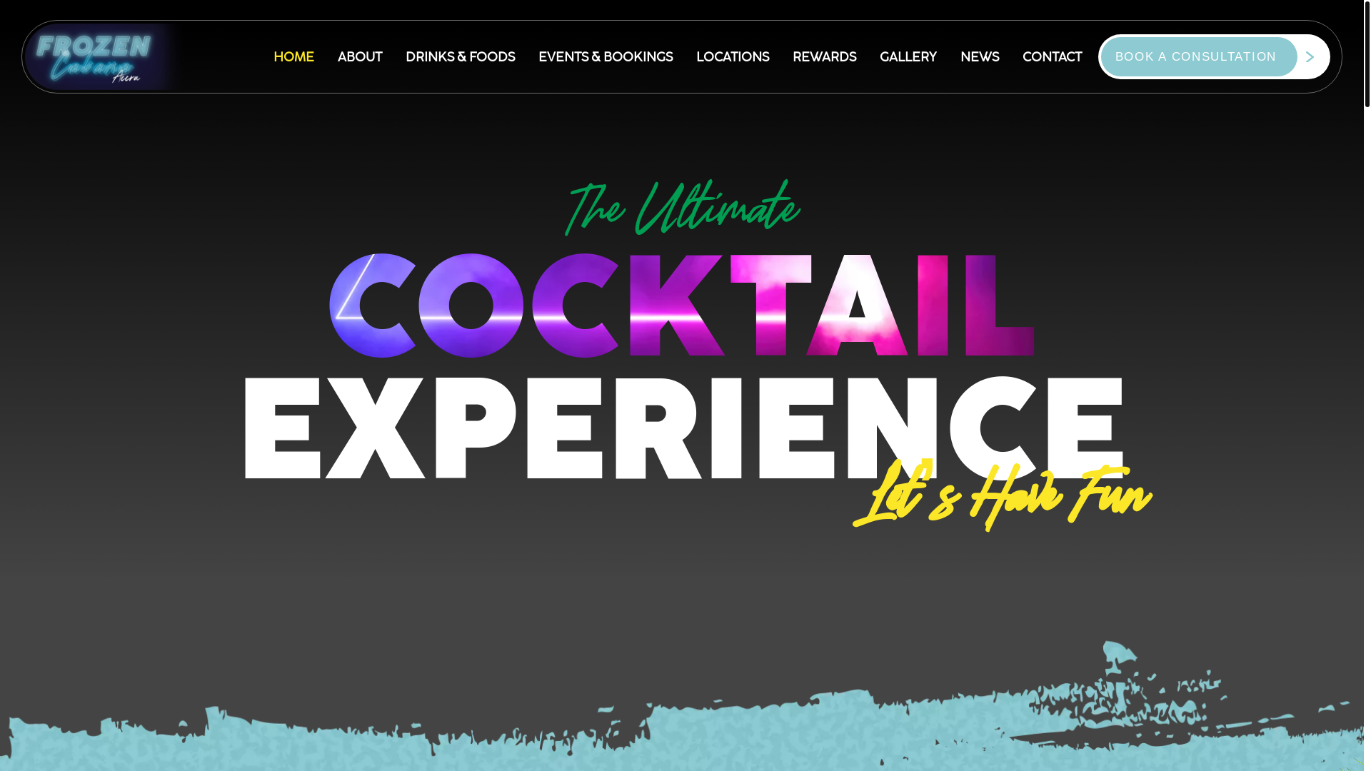 website screenshot of https://frozencabana.com/