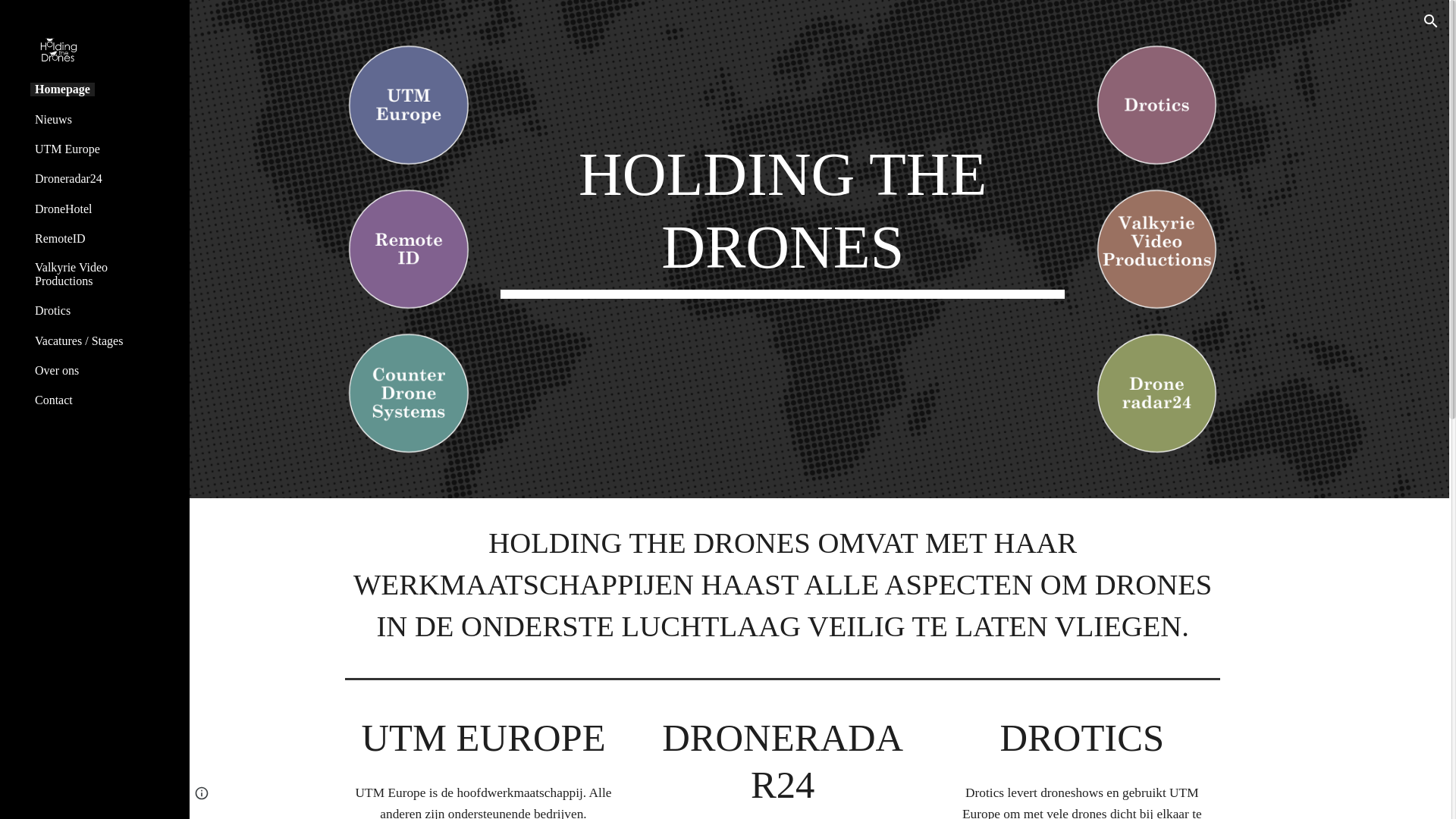 website screenshot of https://dronetruck.nl/