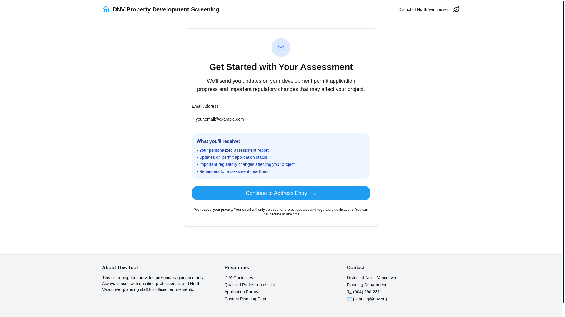 website screenshot of https://permitscreen.com/