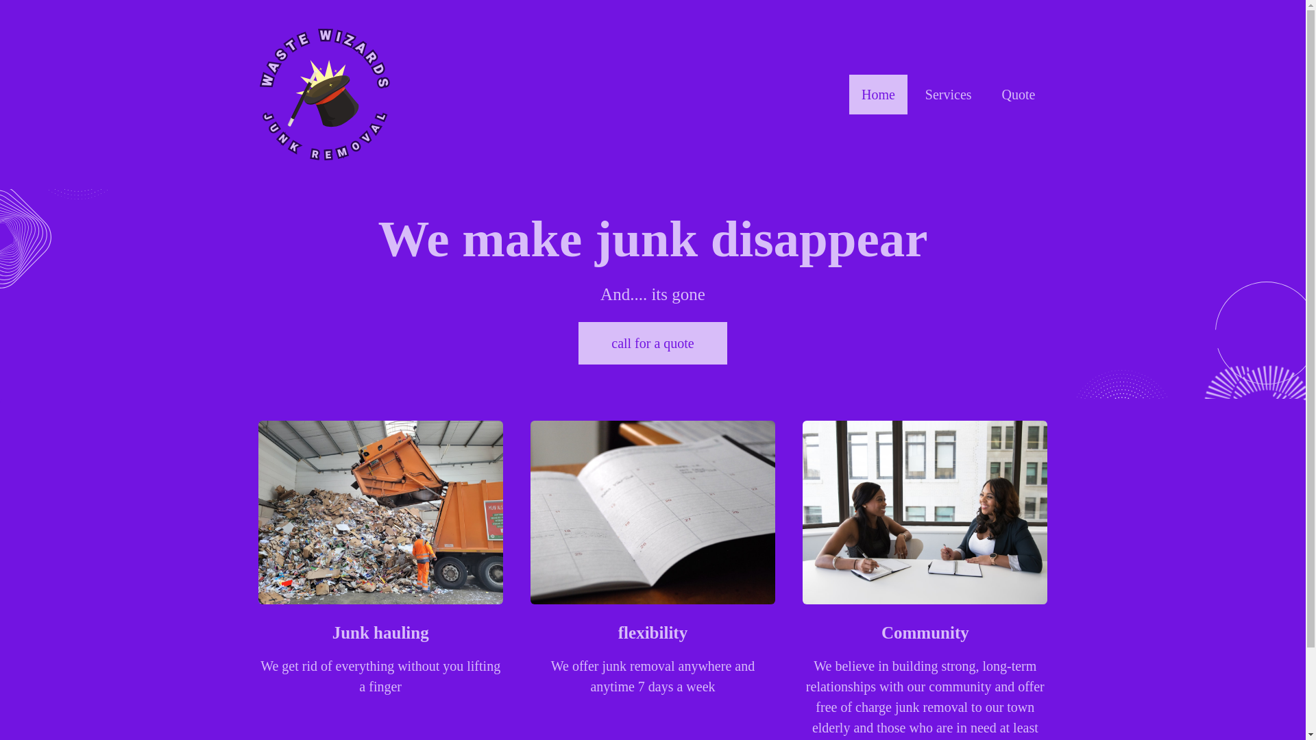 website screenshot of https://wastewizardmaryville.com/
