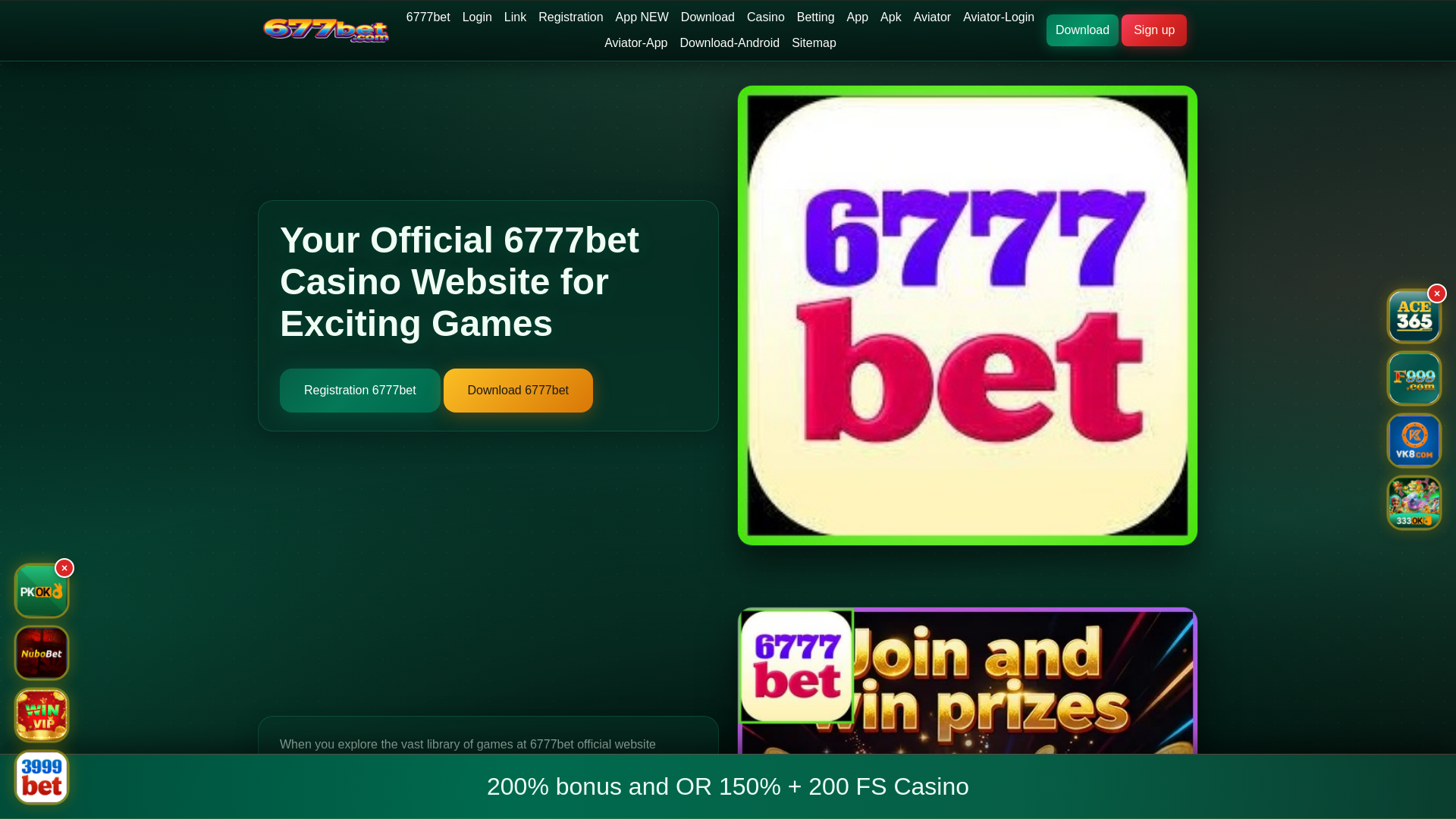 website screenshot of https://6777betshunno.com/